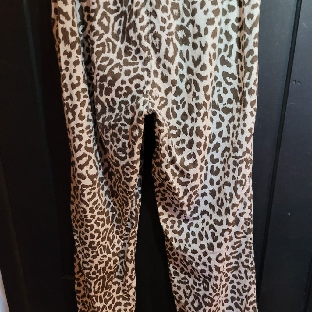 J.Crew J Crew, pants, lightweight, leopard ,tie waist, euc, M Size 30" / US 8 / IT 44 - 5 Thumbnail