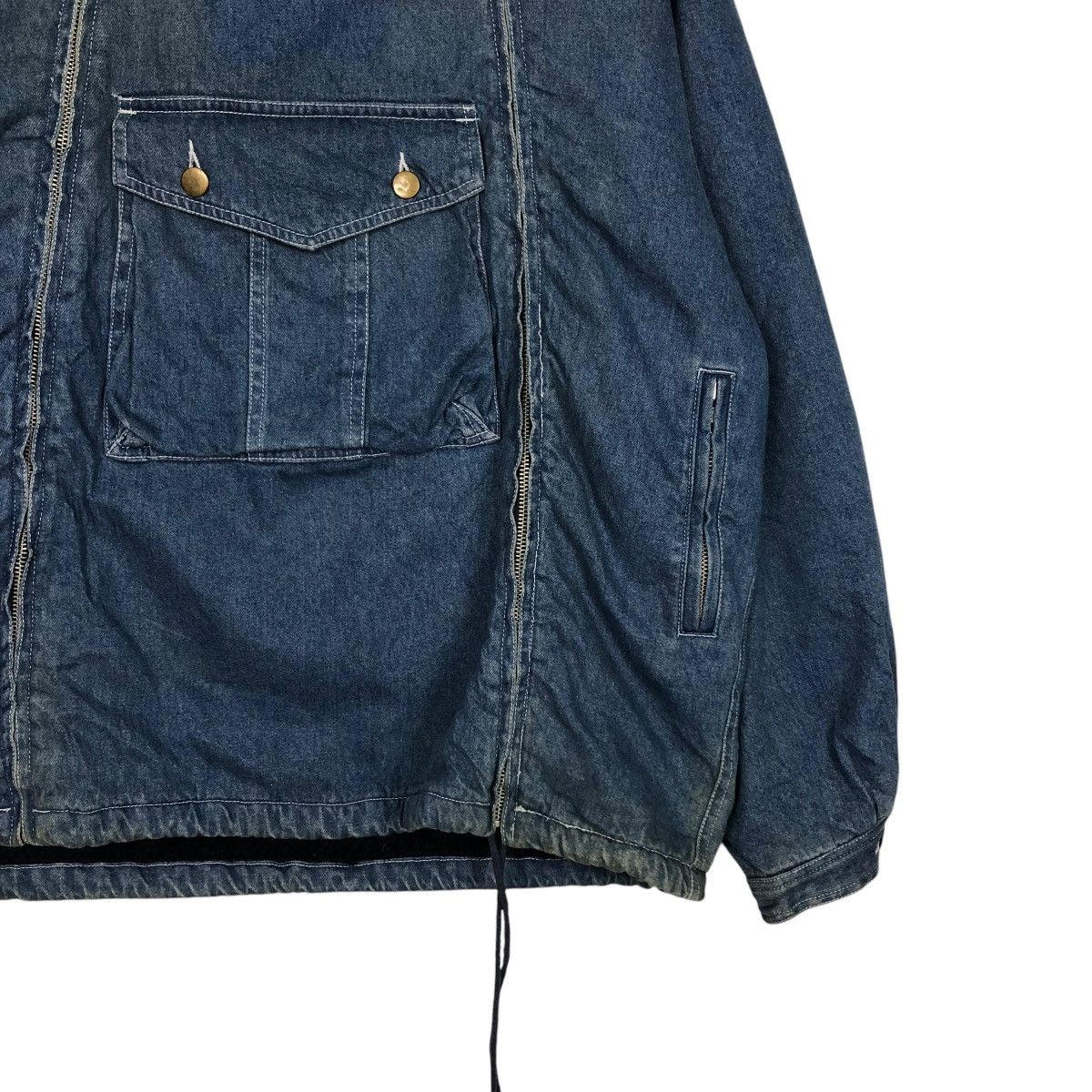 Japanese Brand 🔥 DENIM BOMBER JACKET BONDAGE DESIGN ALBEMARLE ISSEY MIYAKE Size US L / EU 52-54 / 3 - 7 Thumbnail