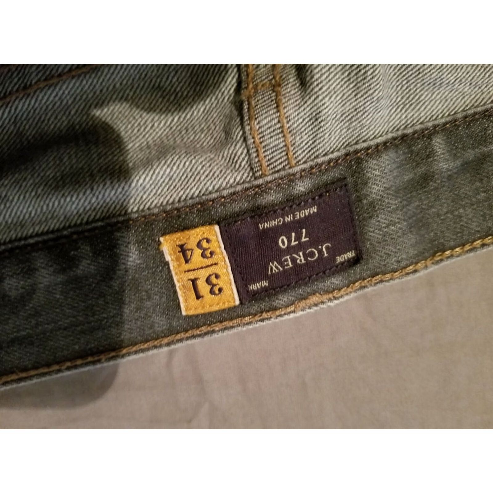 Denime Mens J. Crew 770 Jeans Gray Straight Denim Pants 31x34 Size US 31 - 7 Thumbnail