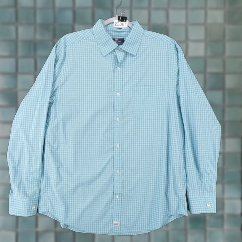 Vineyard Vines VINEYARD VINES Button-Up Shirt Mens Large Classic Performance Murray Blue Purple Check Size US L / EU 52-54 / 3 - 1 Thumbnail