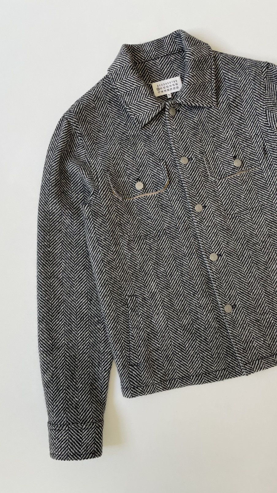 Maison Margiela A/W 19 ‘Chevron Wool’ Trucker Jacket Size US M / EU 48-50 / 2 - 8 Thumbnail