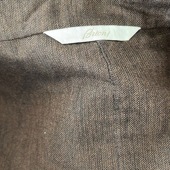Brioni Brioni Men's Linen Wool Silk Deconstructed Blazer Size 48R - 9 Thumbnail