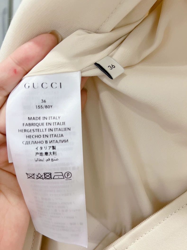 Gucci Gucci Cream-colored workwear-style jumpsuit dress 2504-Next Size XS / US 0-2 / IT 36-38 - 8 Thumbnail
