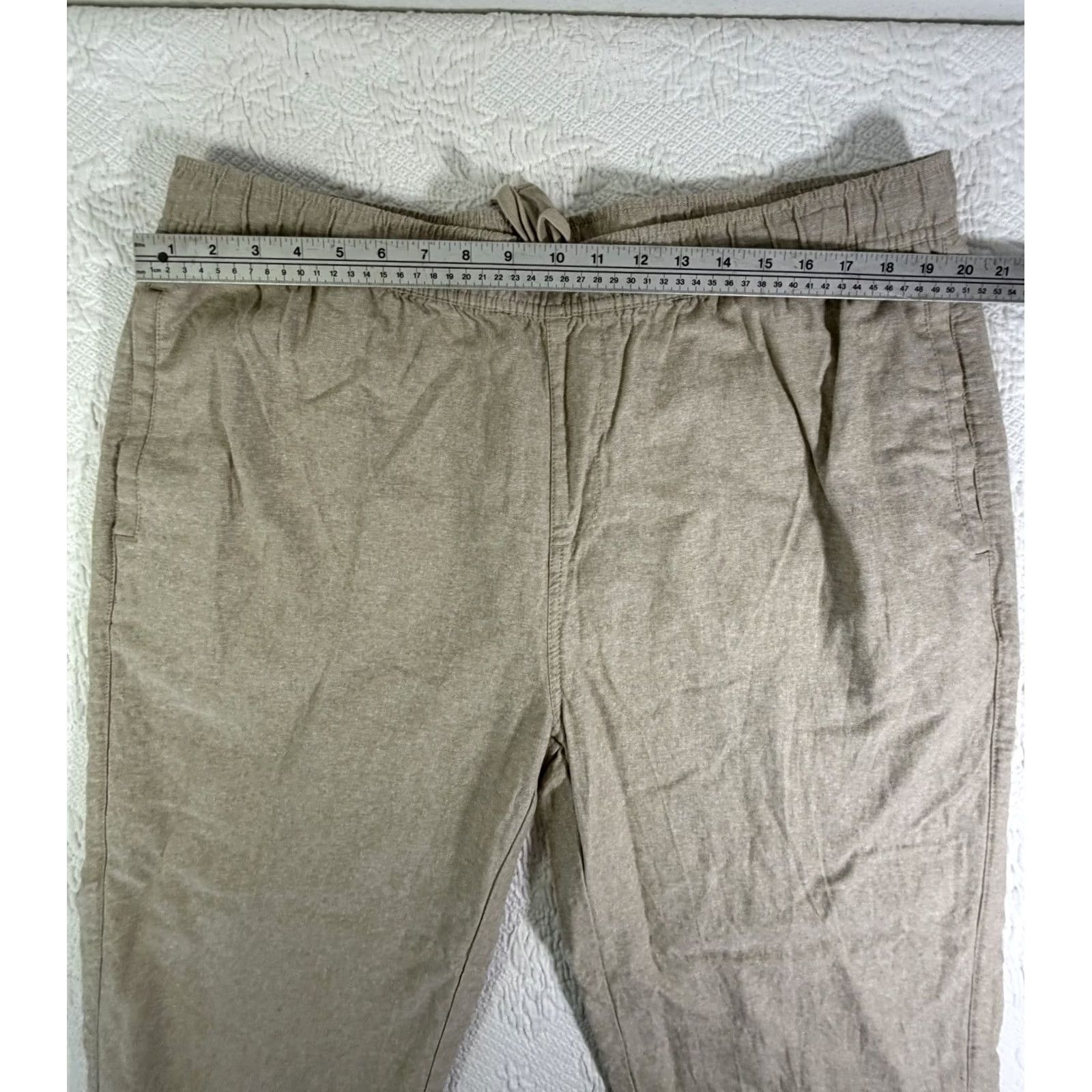 Katin Katin Beachcomber Surf Pant Men's XXL Linen Blend Classic Crop Taper Tan Size US 39 - 3 Thumbnail