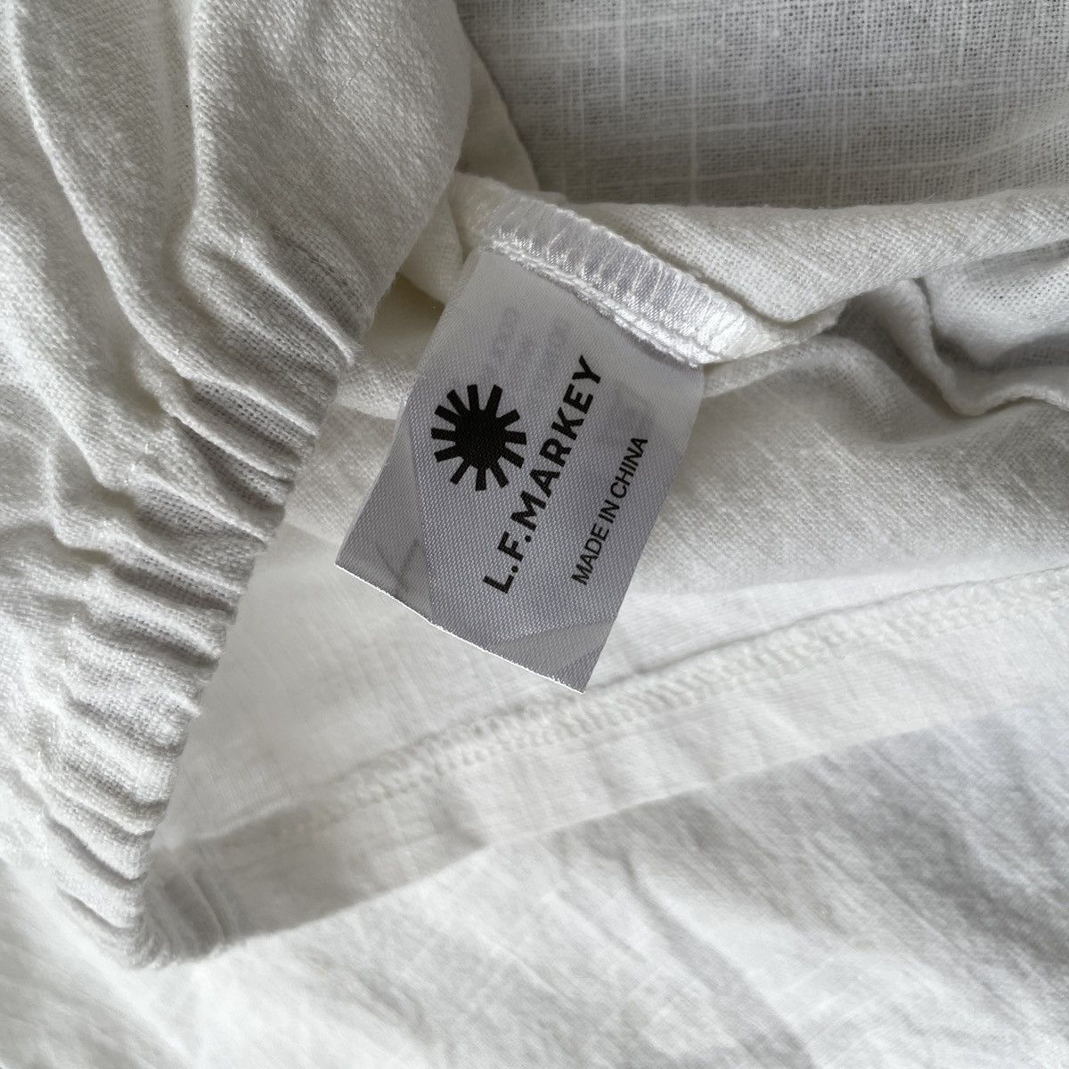 L.F. Markey LF Markey Fabian Top Shirt White Linen Blend Casual Ladies Size XS / US 0-2 / IT 36-38 - 11 Thumbnail