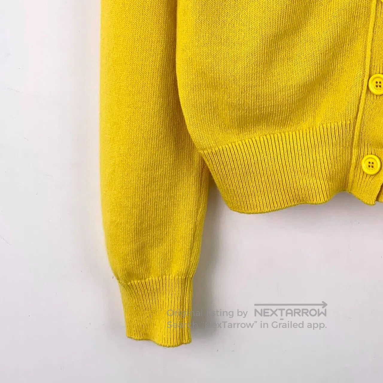 Loewe Loewe Yellow Logo Embroidered Wool V-Neck Single Breasted Size M / US 6-8 / IT 42-44 - 4 Thumbnail