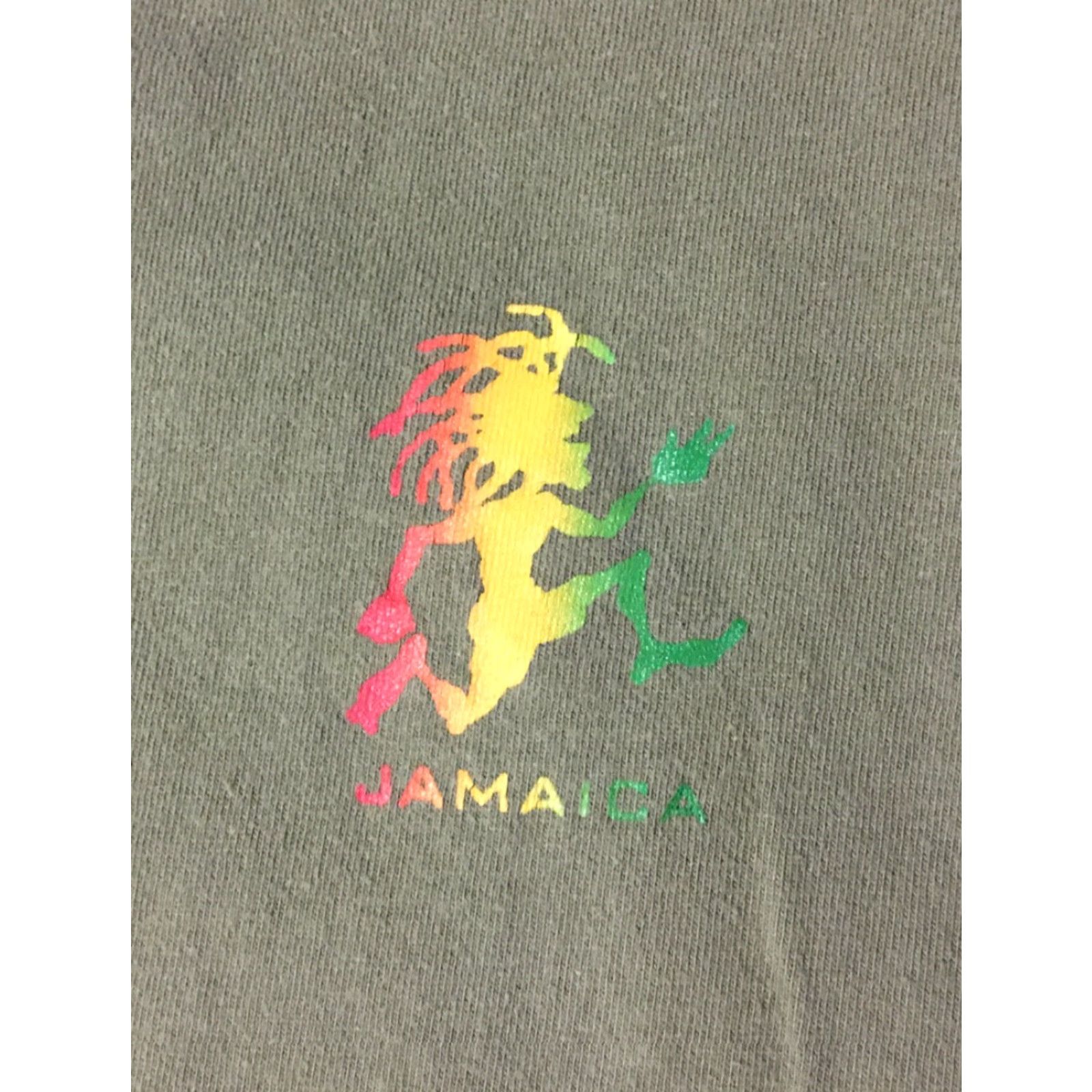 Vintage Vtg 90s Jamaica Rasta Man Shirt L Rastafari Island Vacation Reggae Jah Tourist T-Shirt Mens Green Size US L / EU 52-54 / 3 - 4 Thumbnail