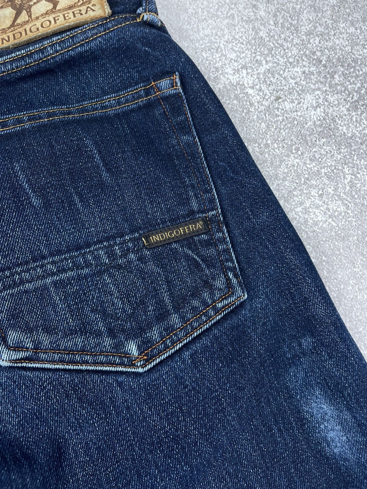 Indigofera Vintage Indigofera Selvedge Distressed Denim Jeans Size 34 Size US 34 / EU 50 - 17 Thumbnail