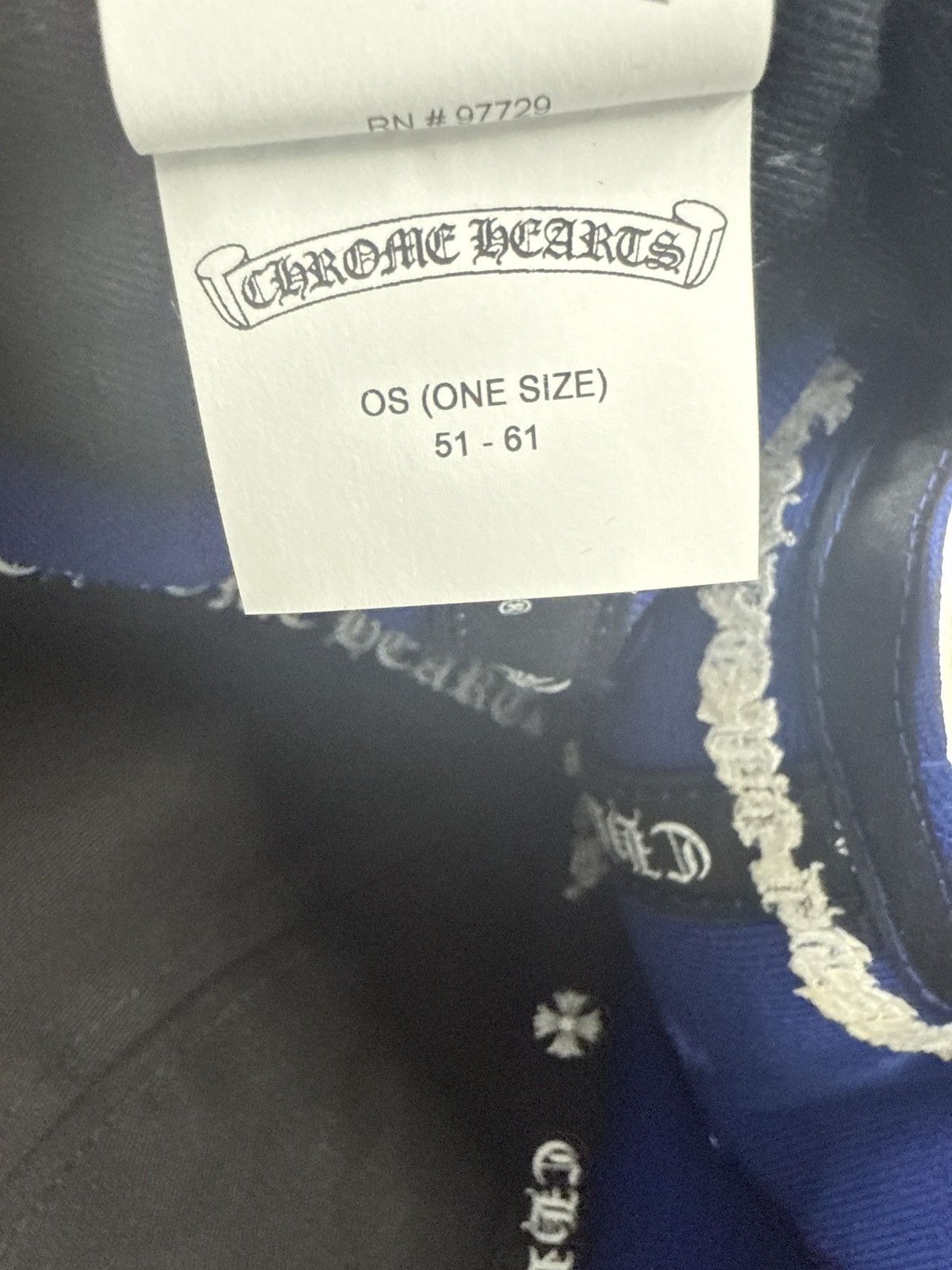 Chrome Hearts CHROME HEARTS LETTER HAT BLUE WHITE Size ONE SIZE - 6 Thumbnail