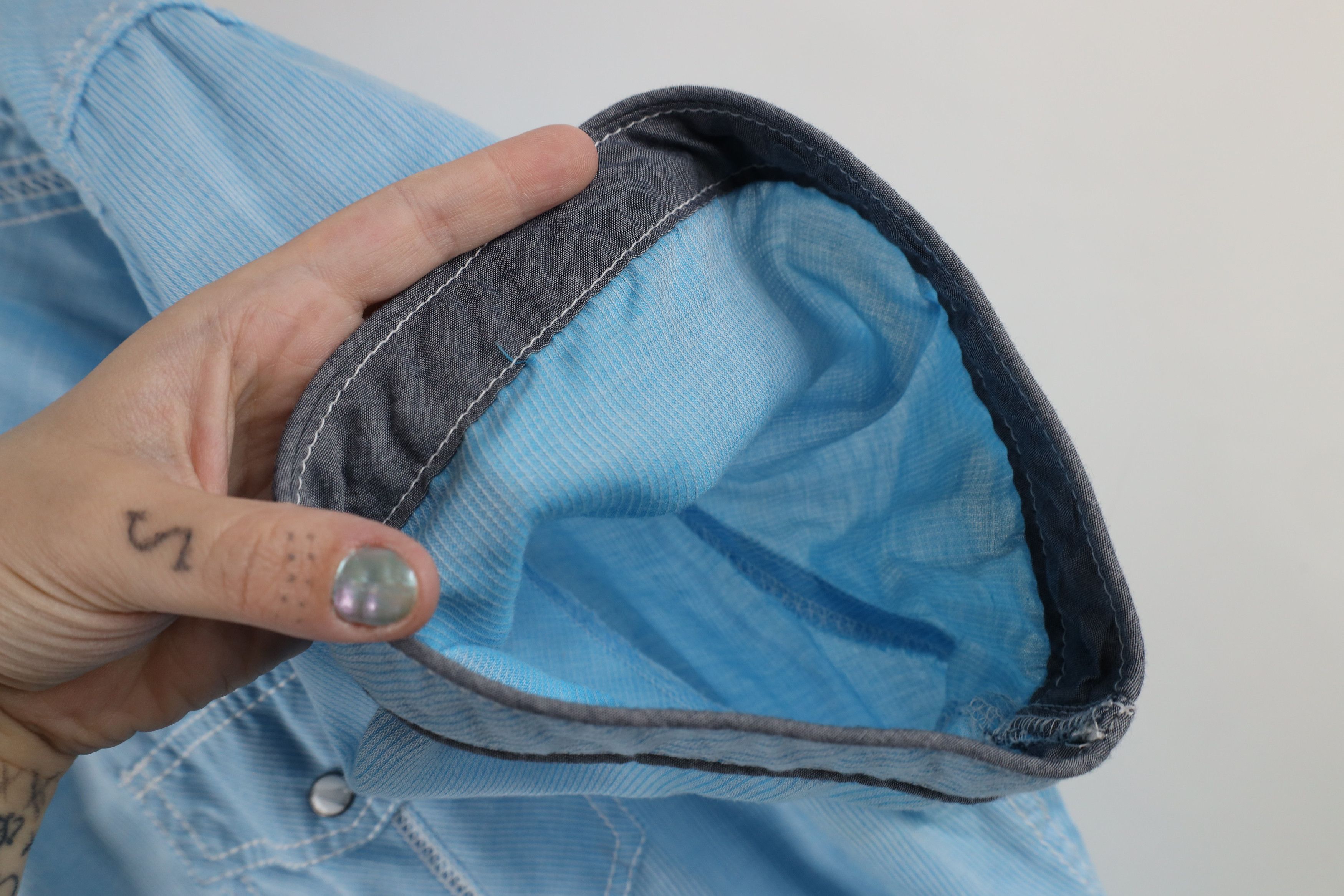 Vintage Bke Buckle Fit Thick Stitch Short Sleeve Snap Button Shirt Size US XXL / EU 58 / 5 - 5 Thumbnail