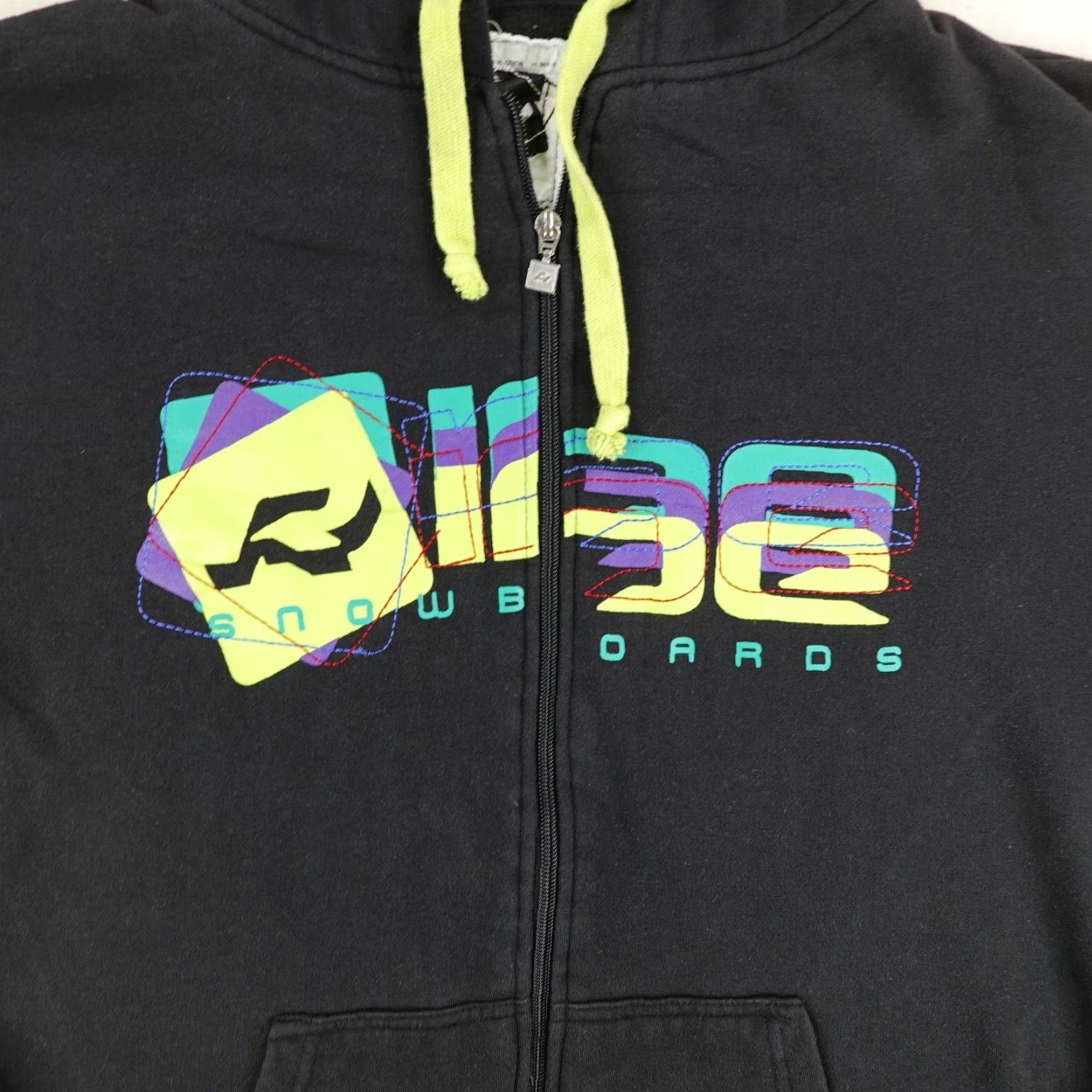 Vintage VINTAGE Ride Snowboards Hoodie Mens XL Black Sweatshirt Jacket Snowboarding Full Zip Up Size US XL / EU 56 / 4 - 2 Thumbnail