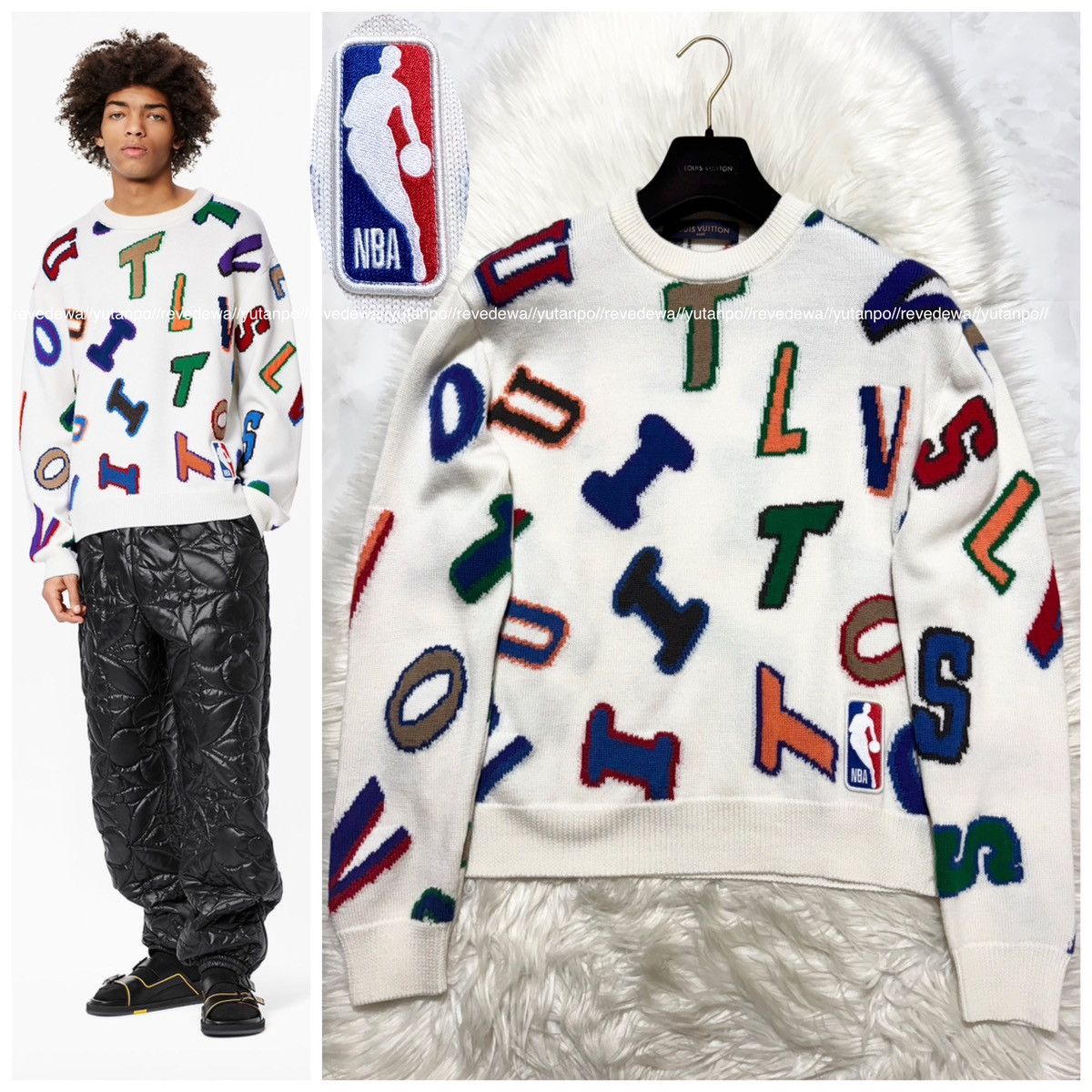 Louis Vuitton Louis Vuitton NBA collaboration multi-logo knit sweater Size US XS / EU 42 / 0 - 1 Thumbnail