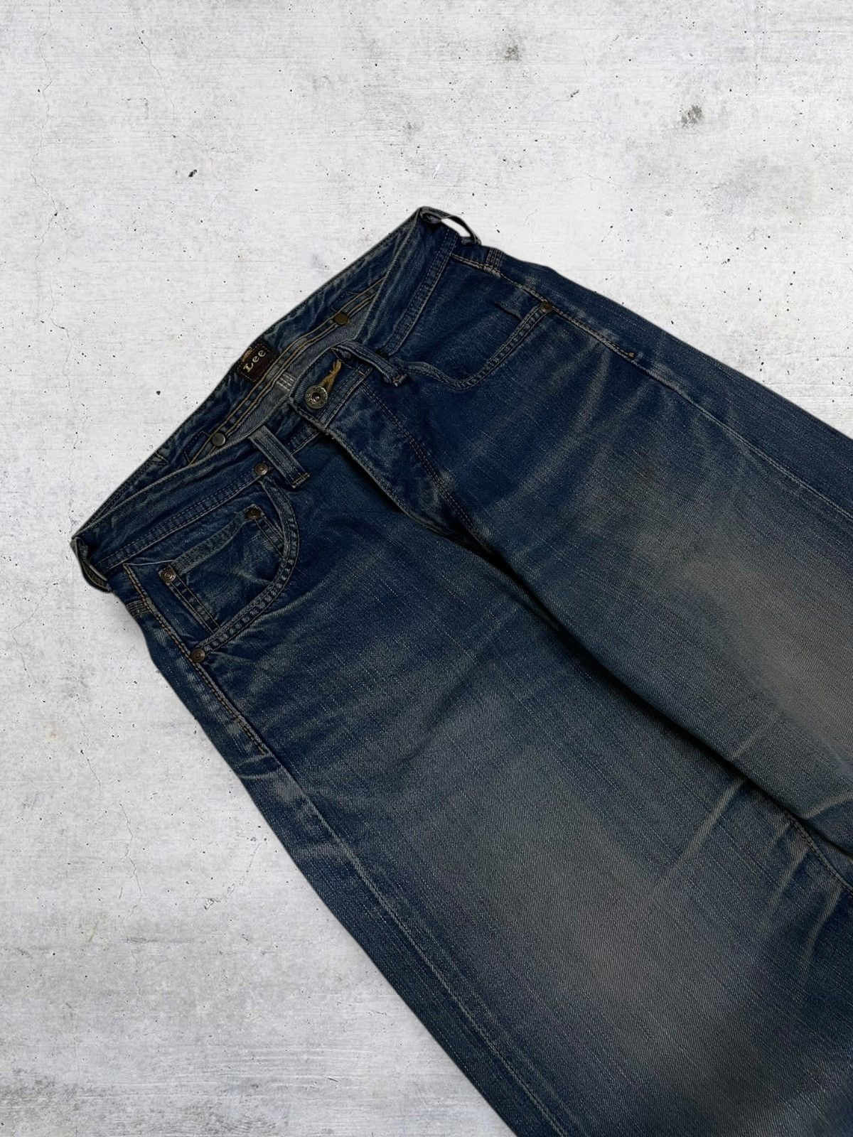 Lee VINTAGE LEE OG 90S DESIGNER BUCKLE SELVEDGE DENIM Size US 29 - 7 Thumbnail