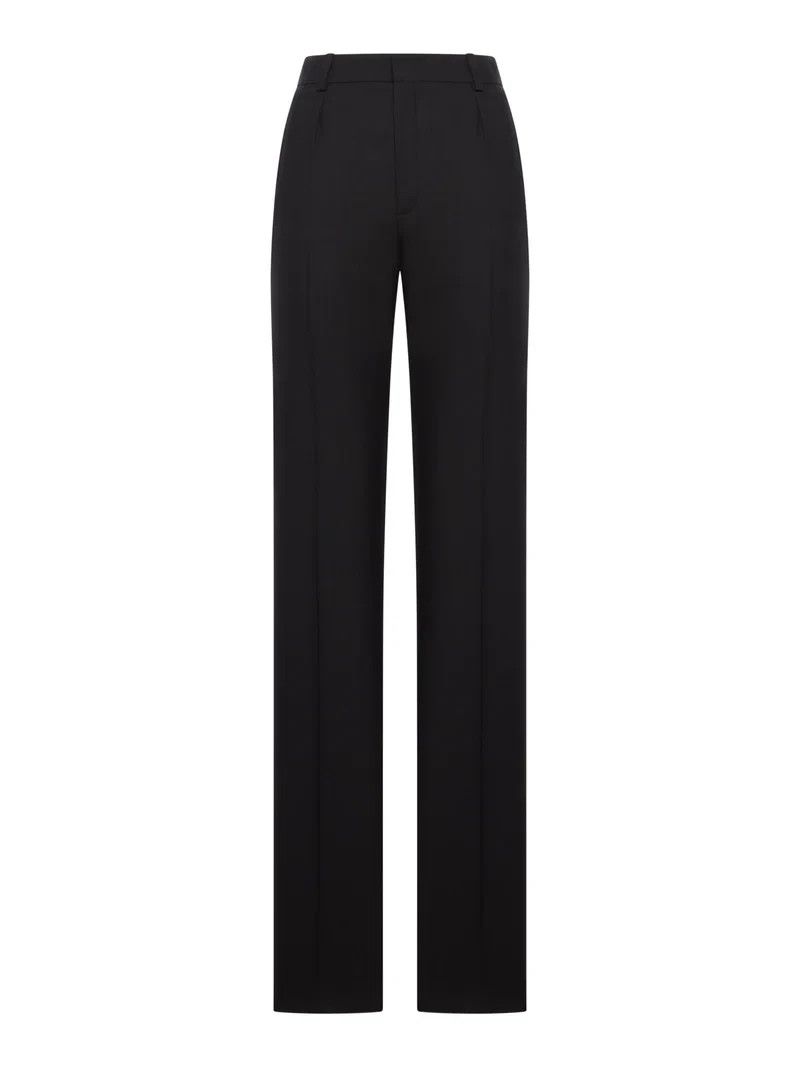 Saint Laurent Paris Saint Laurent Black Wool Pants New & Authentic Size 27" / US 4 / IT 40 - 1 Thumbnail