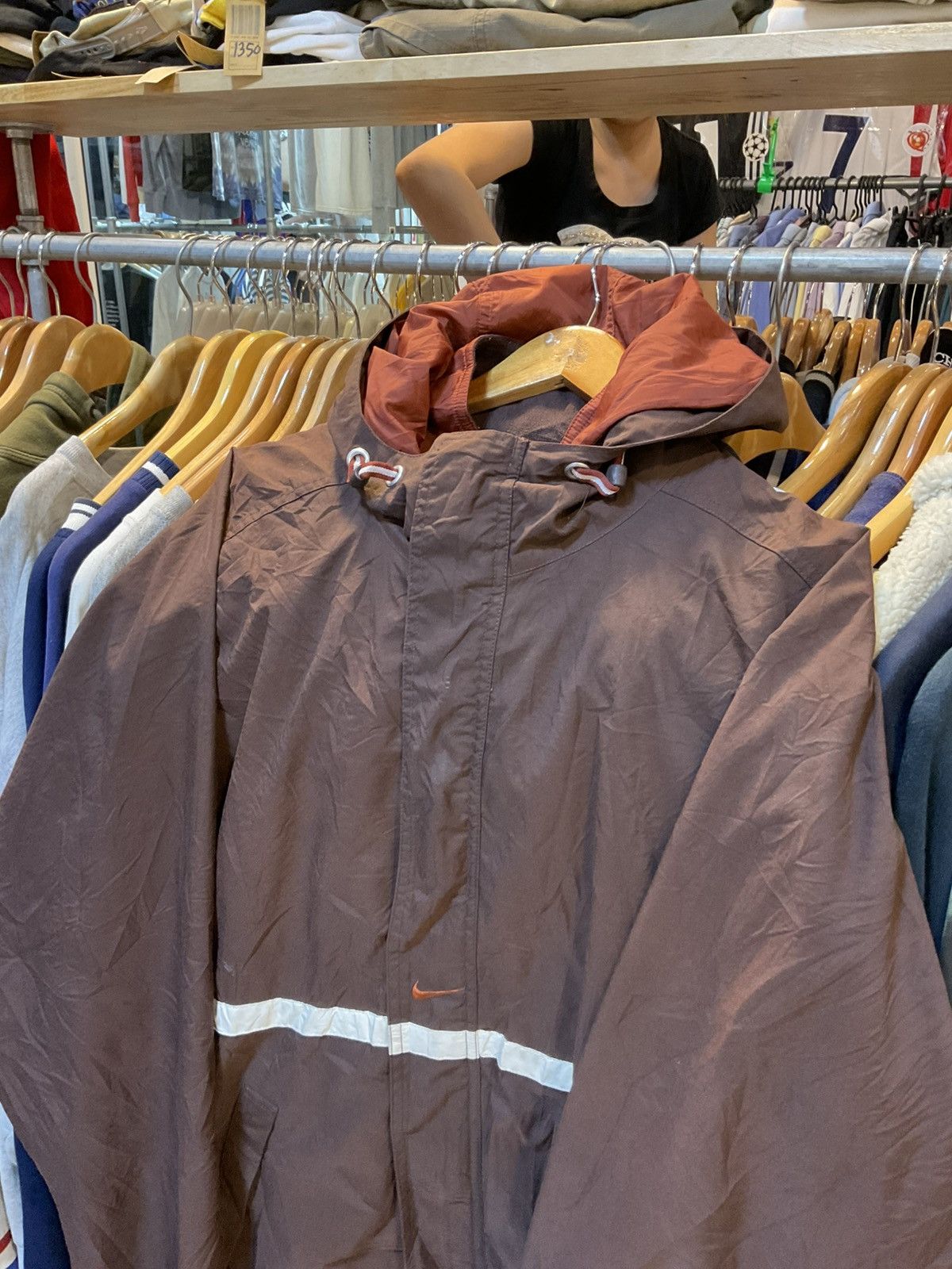 Nike × Vintage Vintage Nike Center Swoosh Hoodie Jacket Size US L / EU 52-54 / 3 - 2 Thumbnail