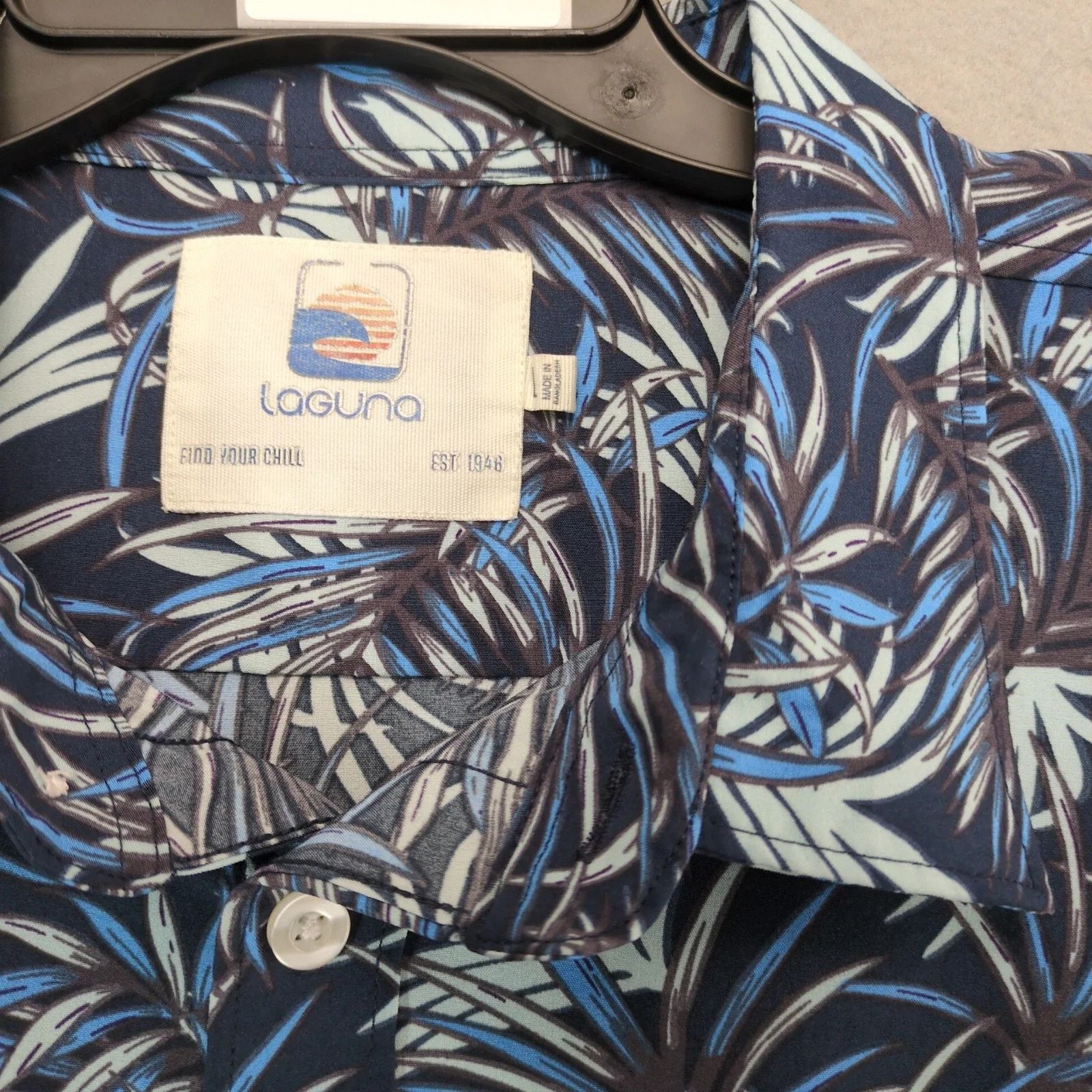 Other Laguna Blue Button Up Hawaiian Shirt Men's L Surfer Tropical Size US L / EU 52-54 / 3 - 2 Thumbnail