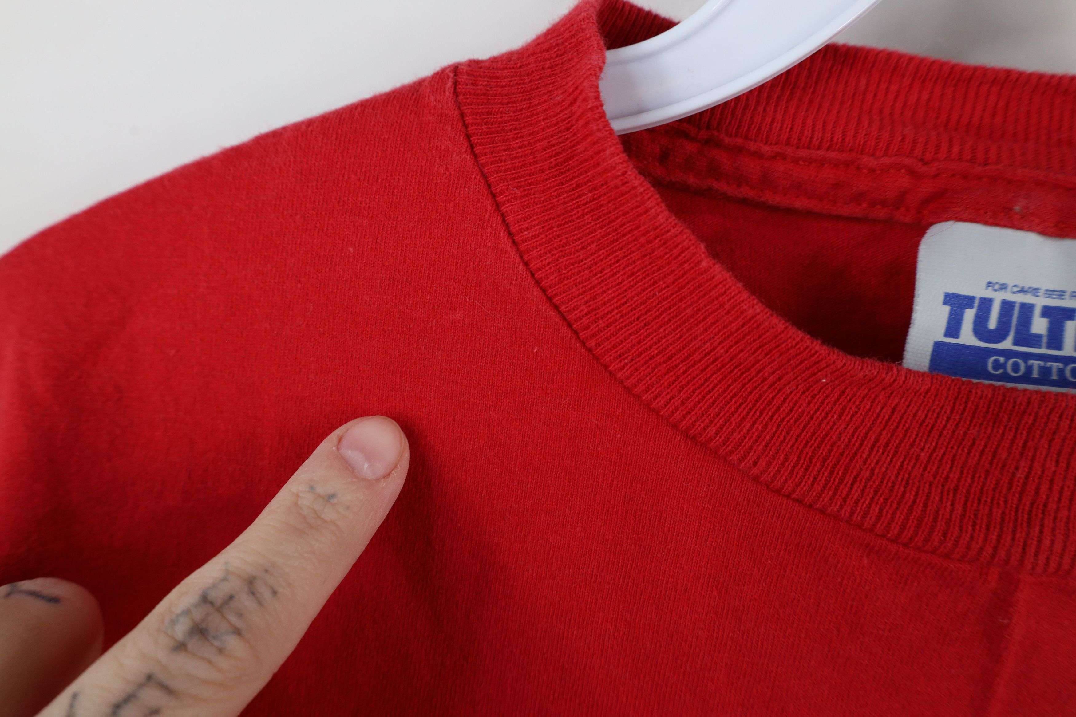 Disney × Vintage Vintage 90s Disney Spell Winnie the Pooh T-Shirt Red Cotton Size L / US 10 / IT 46 - 6 Thumbnail