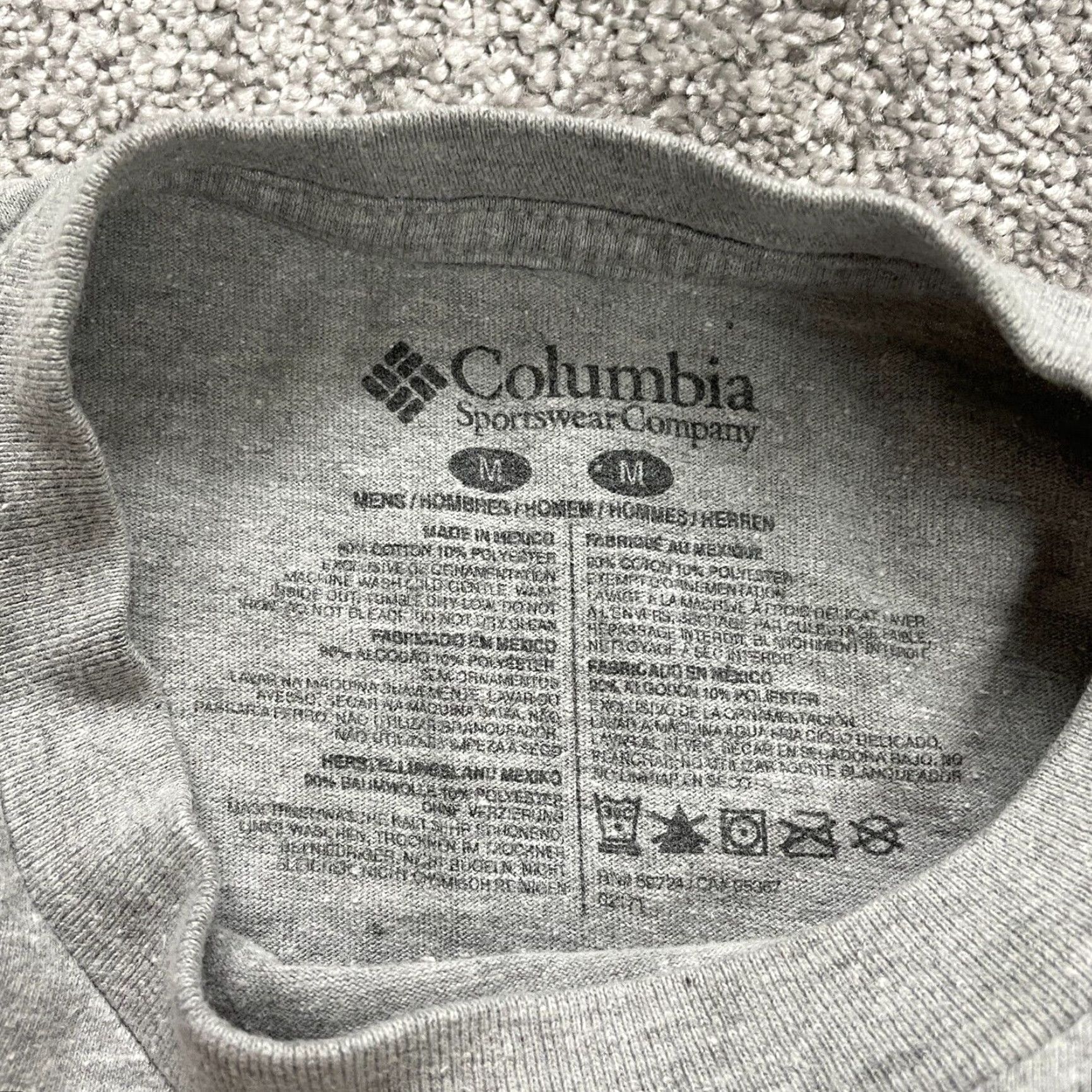 Vintage Columbia Graphic T-Shirt Men Medium Gray Cotton Crew Neck Short Sleeve Outdoor Sports Size US M / EU 48-50 / 2 - 5 Thumbnail