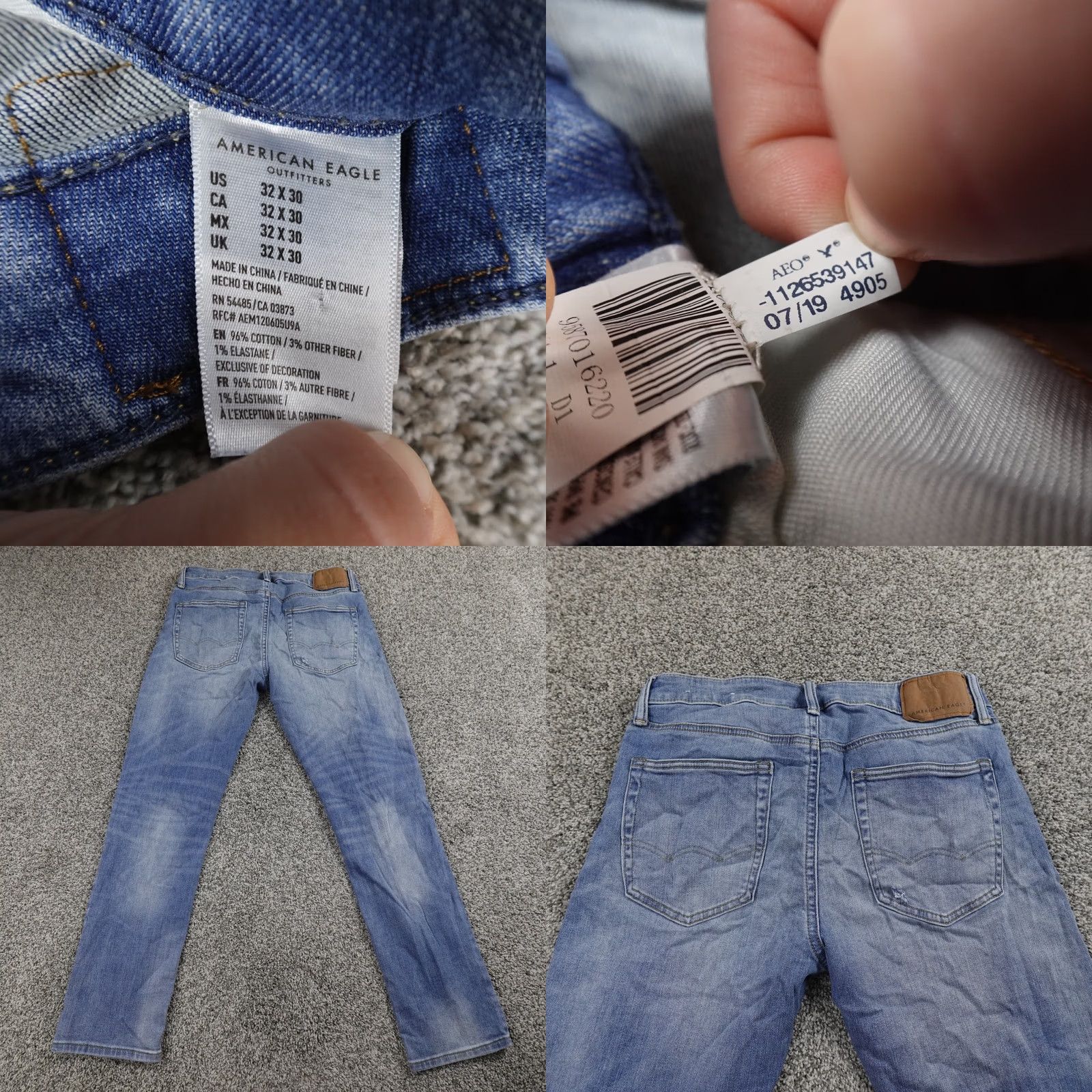 American Eagle Outfitters American Eagle Outfitters Jeans Mens 32X30 Dark Blue Denim Slim Straight Stretch Flex Pants Regular 32 Blue Jeans Mens Size US 32 / EU 48 - 8 Thumbnail