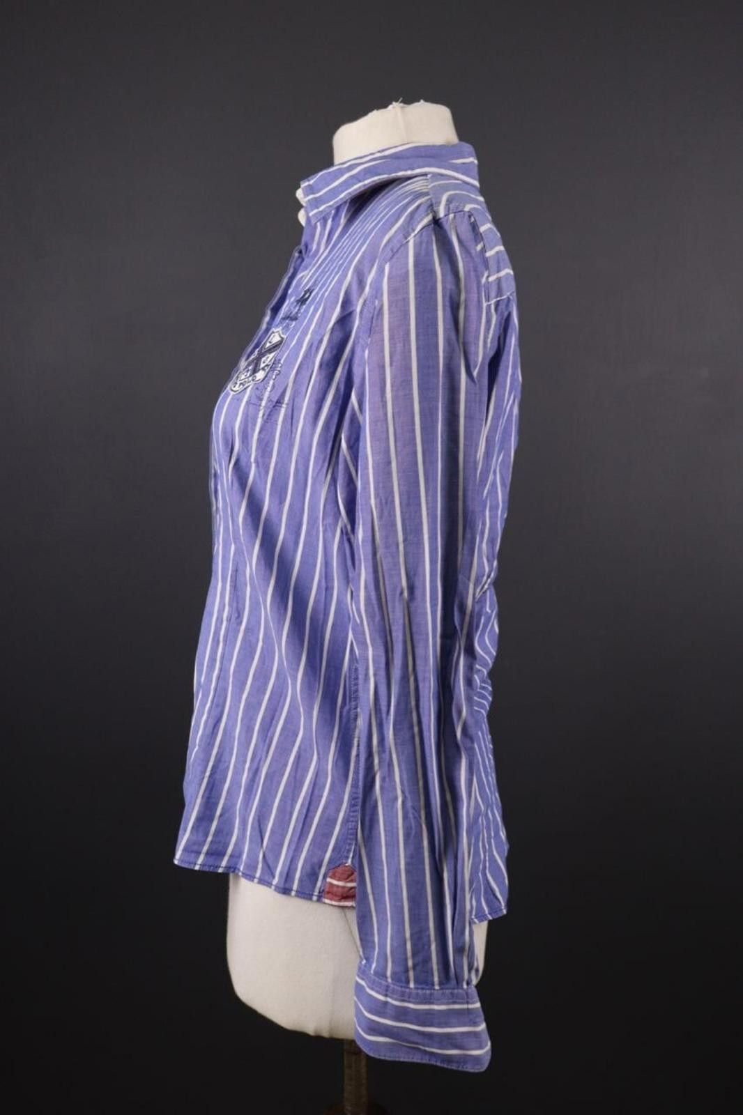 La Martina La Martina Blue Stripe Long Sleeve Blouse Shirt Size 4 Size S / US 4 / IT 40 - 5 Thumbnail