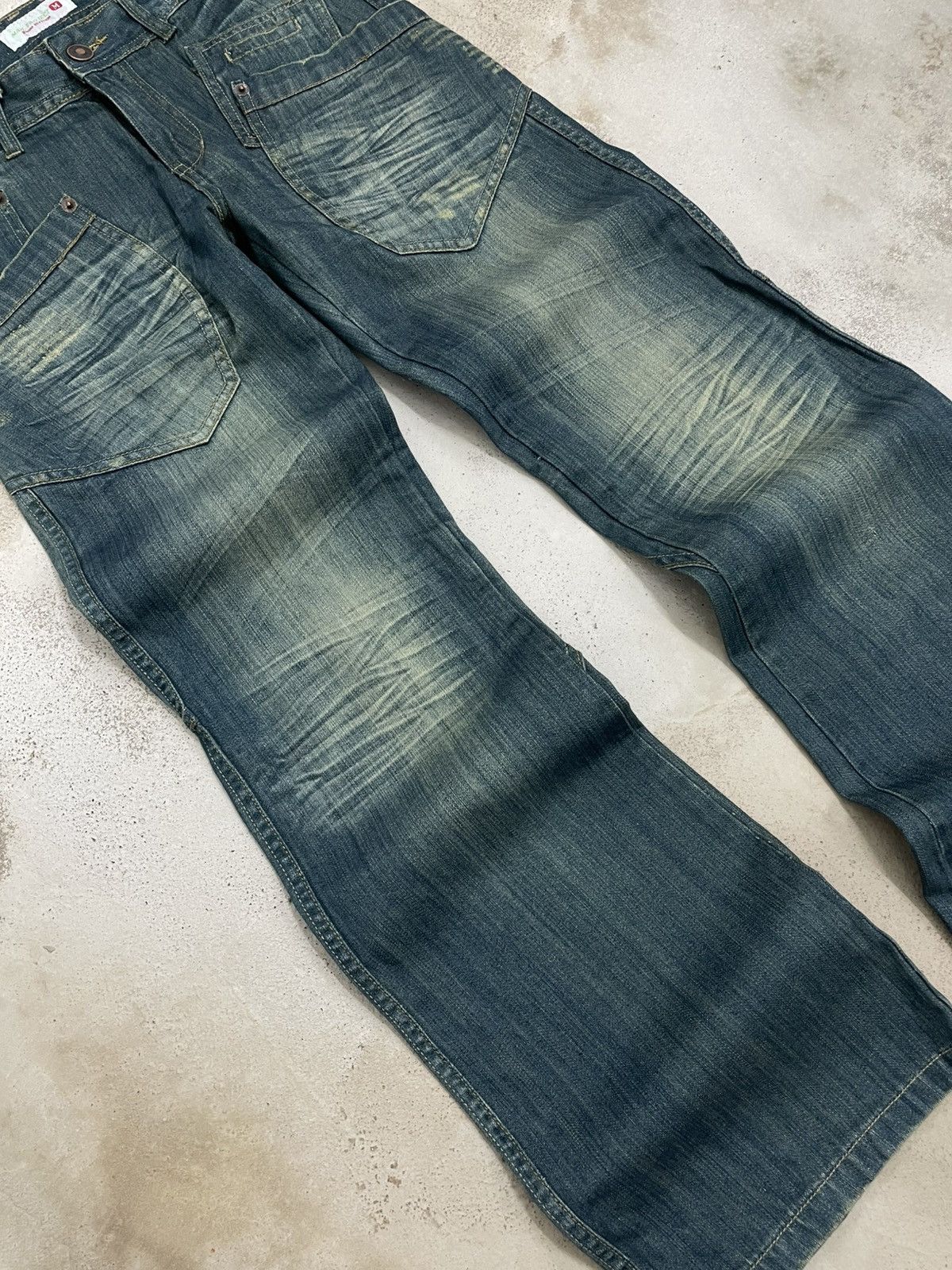 Japanese Brand Vintage Japan 90’s Mail Project Denim Division Flared Denim Size US 30 / EU 46 - 3 Thumbnail
