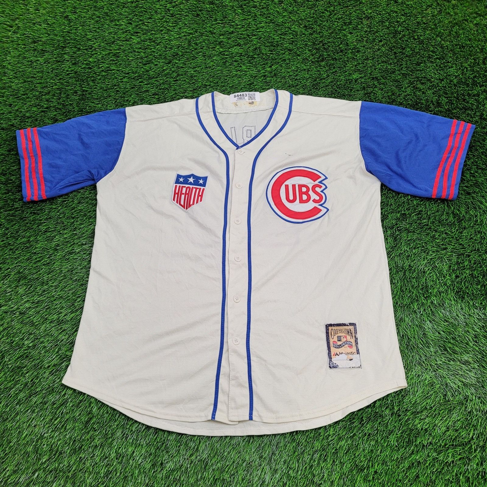 Majestic Vintage 80s Chicago-Cubs Jersey Shirt 2XL 26x32 Majestics 