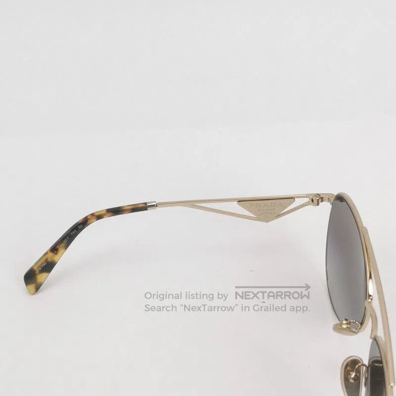 Prada Prada Triangular Logo Aviator Sunglasses. Size ONE SIZE - 7 Thumbnail