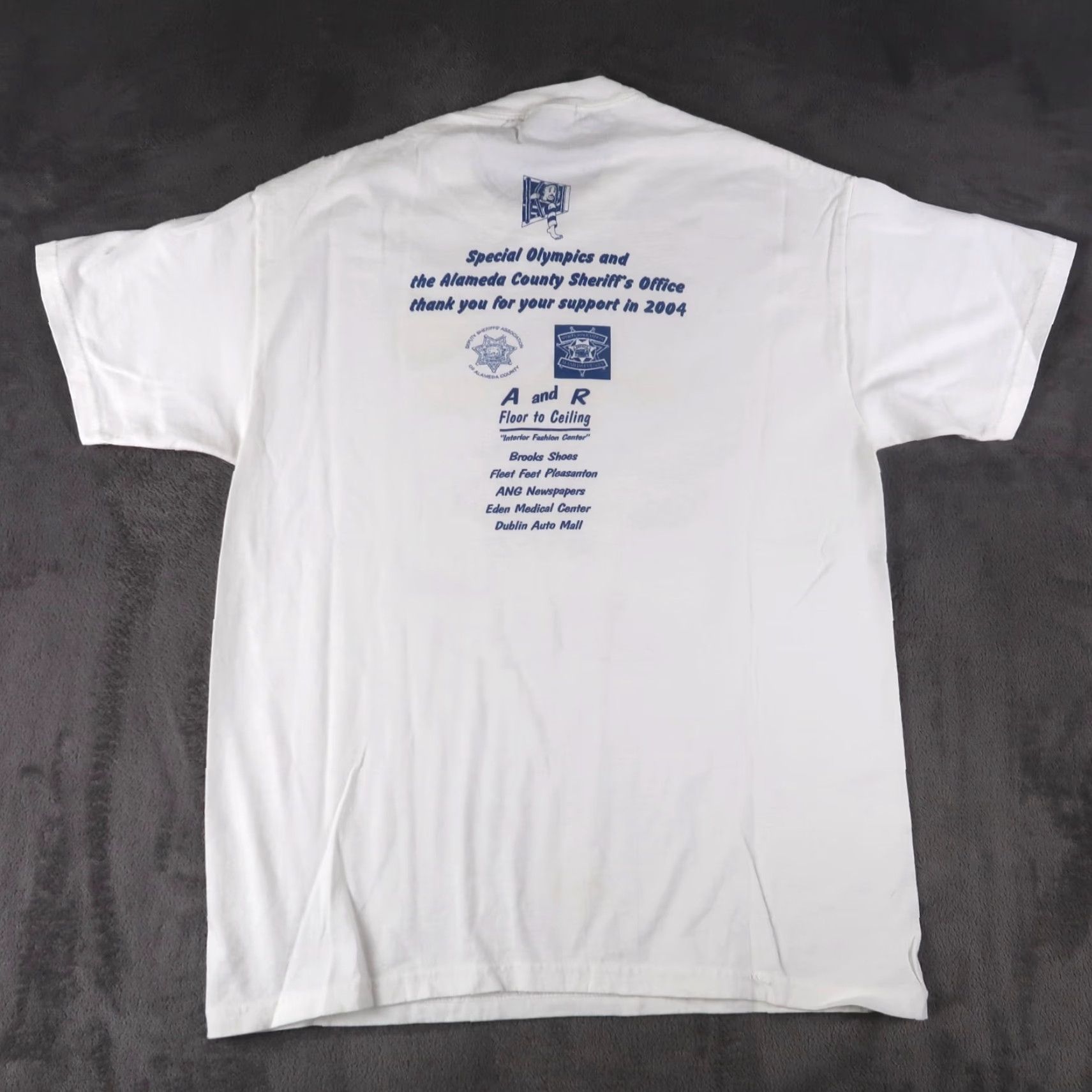 Hanes VINTAGE Hanes Santa Rita County Jail Running T-Shirt Men Medium White 90s Vintage Outdoor Festival Size US M / EU 48-50 / 2 - 2 Thumbnail