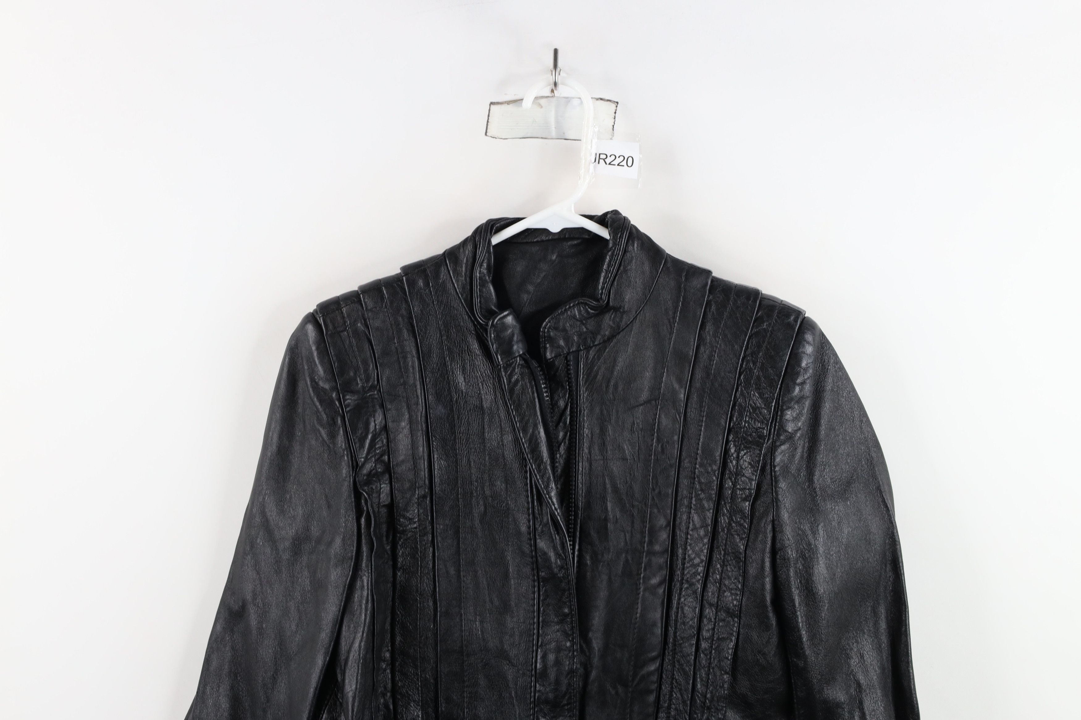 Vintage Vintage 80s 90s Streetwear Leather Cafe Bomber Jacket Black Size M / US 6-8 / IT 42-44 - 2 Thumbnail