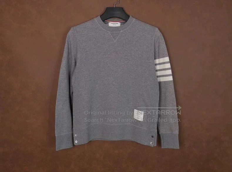 Thom Browne THOM BROWNE Grey Striped Sweatshirt. Size US M / EU 48-50 / 2 - 1 Thumbnail