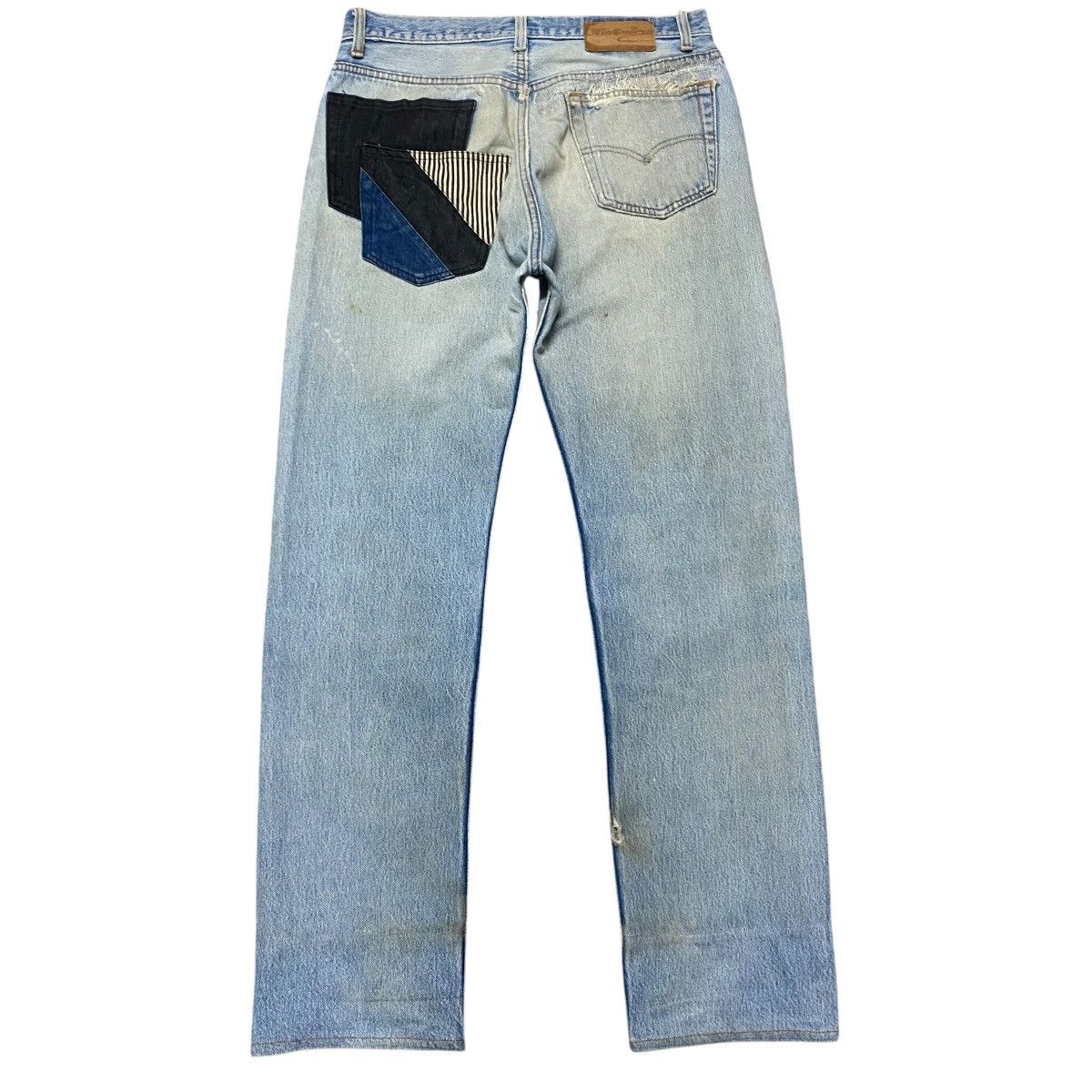 Beams Japan × Levi's Rebuid By Kalimera Levis 501 Patchwork Distressed Jeans Size US 32 / EU 48 - 2 Thumbnail