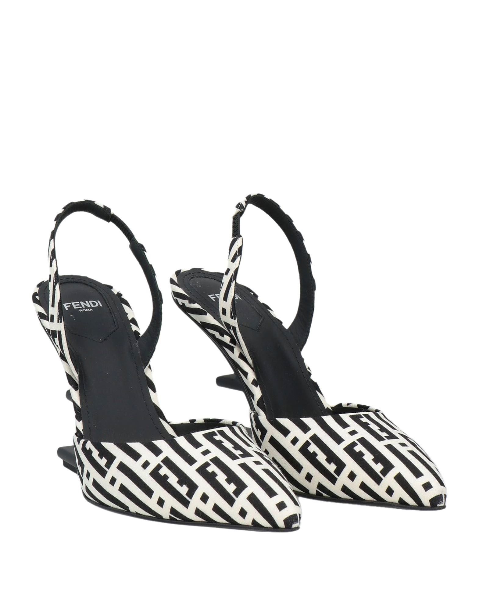 Fendi o1s1wg111025 First Slingback Pumps in White/Black Size US 6 / IT 36 - 2 Thumbnail
