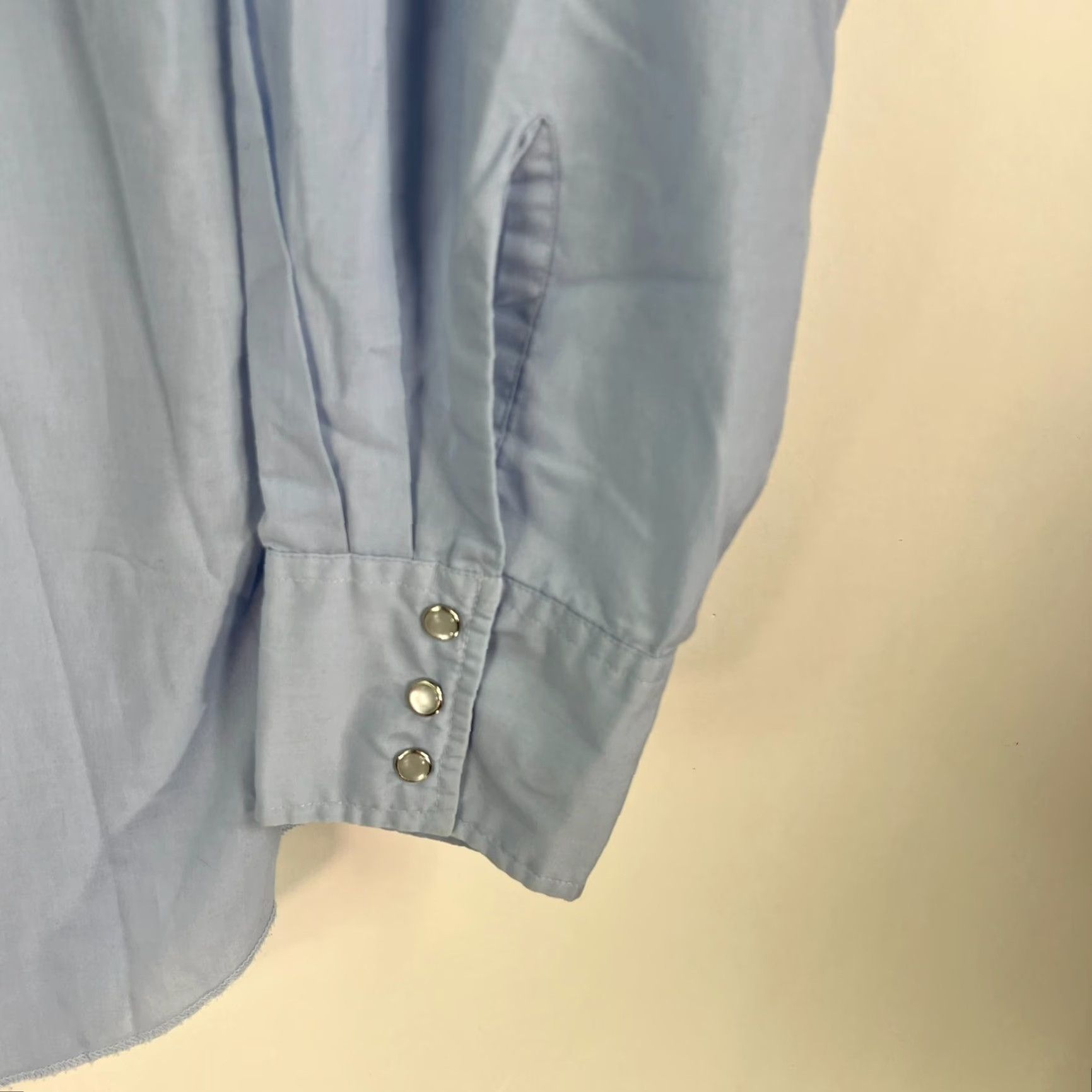Vintage Rustler Button-Up Shirt Mens Size 16.5 XL Blue Long Sleeve Pearl Snap Western Retro Shirts Size US L / EU 52-54 / 3 - 6 Thumbnail