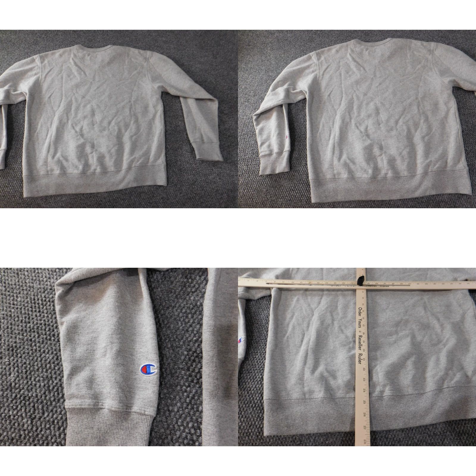 Champion Champion Sweatshirt Men L Gray Logo Crewneck Long Sleeve Knit Pockets Vintage Retro Style Pullover Classic Fit Regular Size US L / EU 52-54 / 3 - 8 Thumbnail