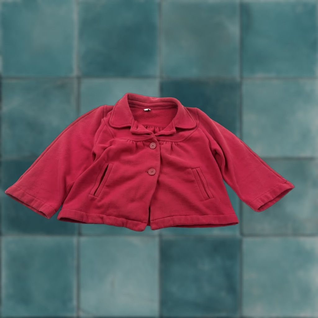 Gap VINTAGE Gap Jacket Womens Large Button Front Fleece Fall 09 Soft Pockets Red Style Casual Size L / US 10 / IT 46 - 1 Thumbnail