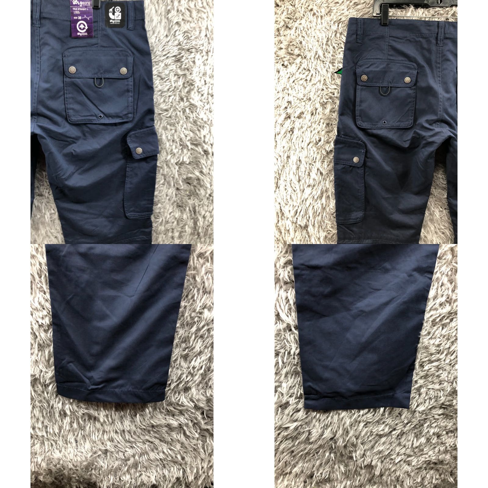 Vintage LRG LRGeans Convertible Pants Mens 38 Blue Cargo Pocket Cargo Pant Regular 34in Inseam Men Blue 90s? Size US 38 / EU 54 - 9 Thumbnail