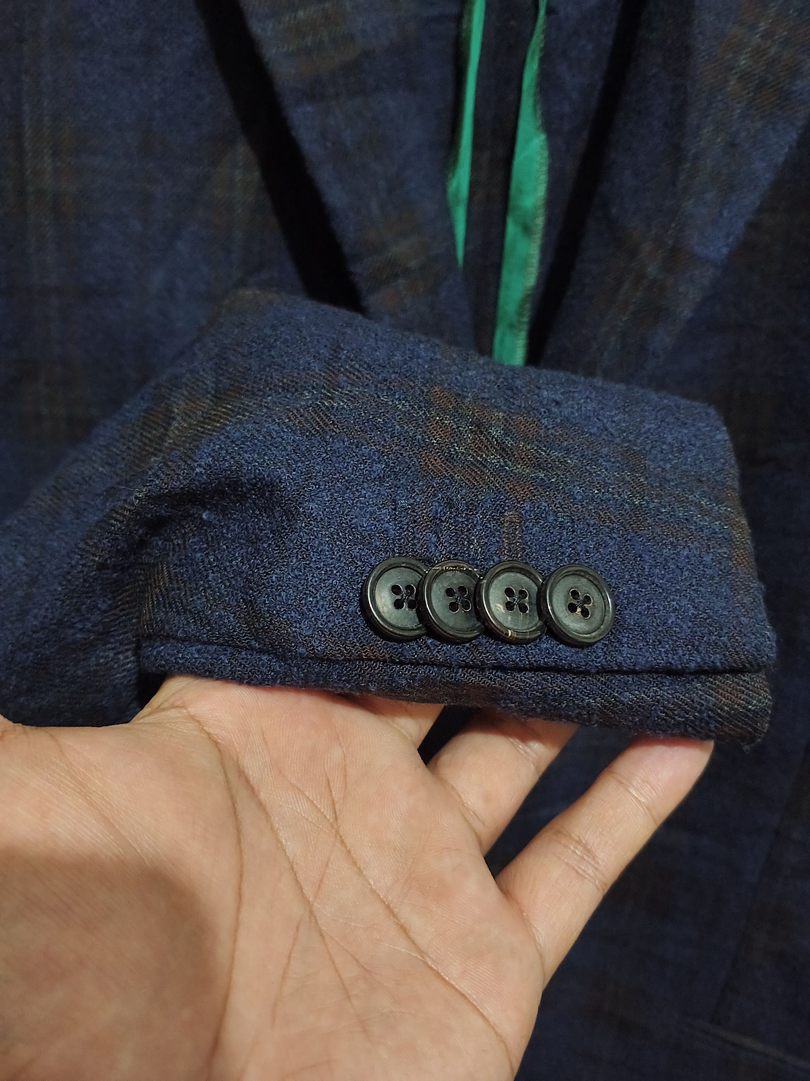 Paul Smith Paul Smith Soho Fit Navy Check Wool Tailored Blazer Jacket Size 40R - 7 Thumbnail