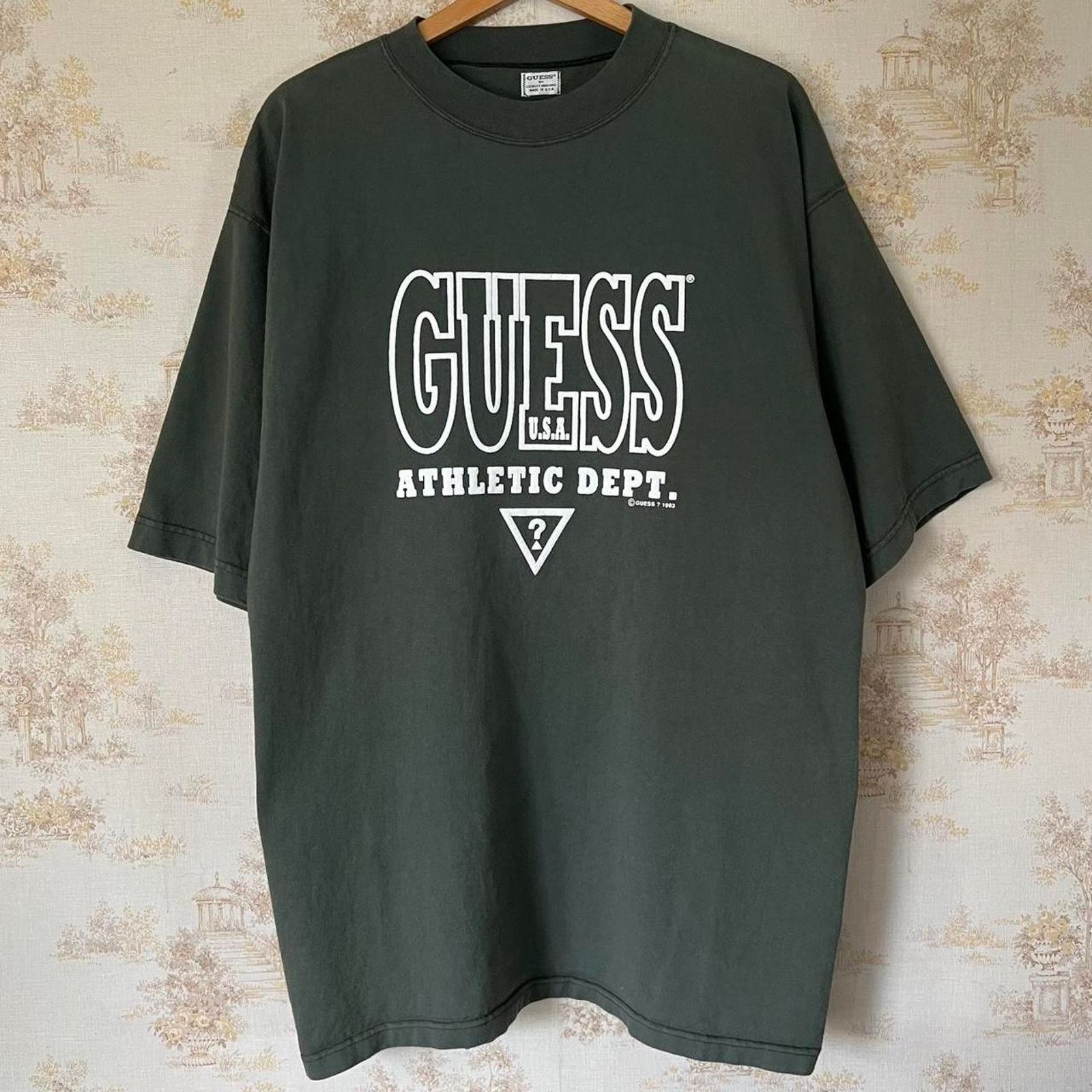 Guess Vintage 90s Guess Georges Marciano T-Shirt | Sage Green | XL Size US XL / EU 56 / 4 - 1 Thumbnail