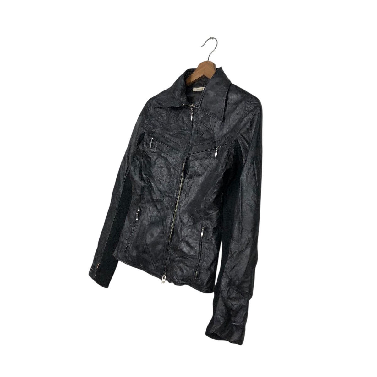 Japanese Brand 📌Vintage Soft Leather Biker Jacket Protein Cafe Racer Size M / US 6-8 / IT 42-44 - 3 Thumbnail