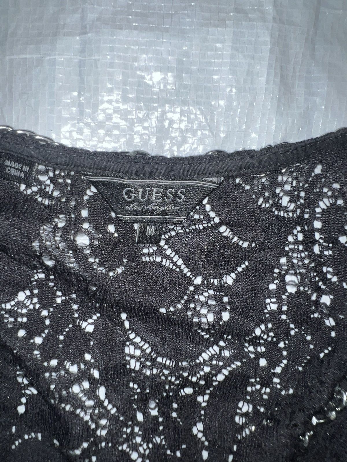 Guess Guess Y2K floral lace sheer tank top 🖤🥀 Size M / US 6-8 / IT 42-44 - 6 Thumbnail