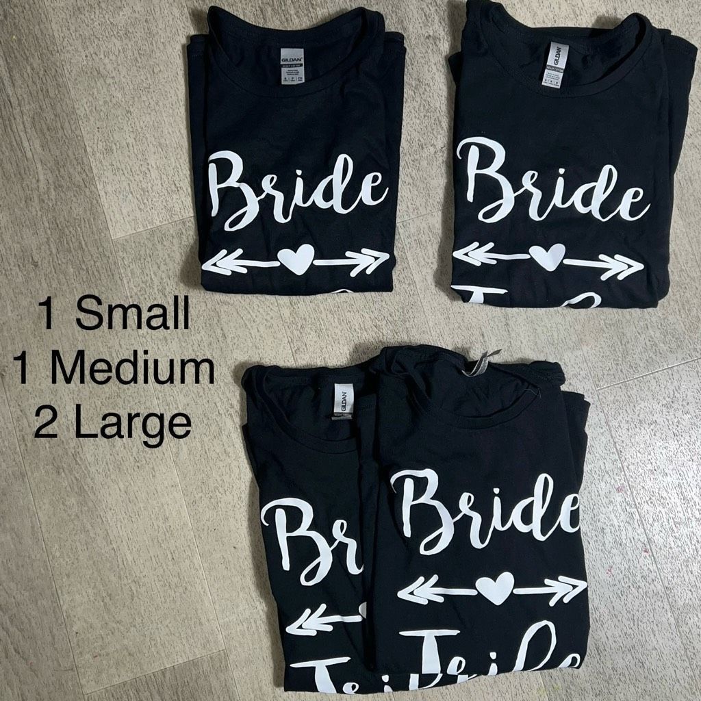 Gildan Bride Tribe, Gildan Cotton T-shirt, Heart w. Arrow in Black & White, Women’s XL Size XL / US 12-14 / IT 48-50 - 7 Thumbnail