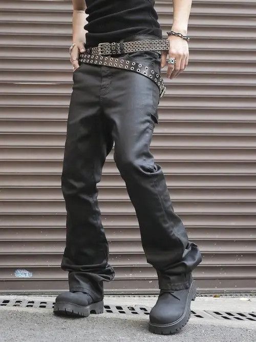 Japanese Brand OPIUM Gothic skinny stacked pants Y2K Size US 32 / EU 48 - 4 Thumbnail