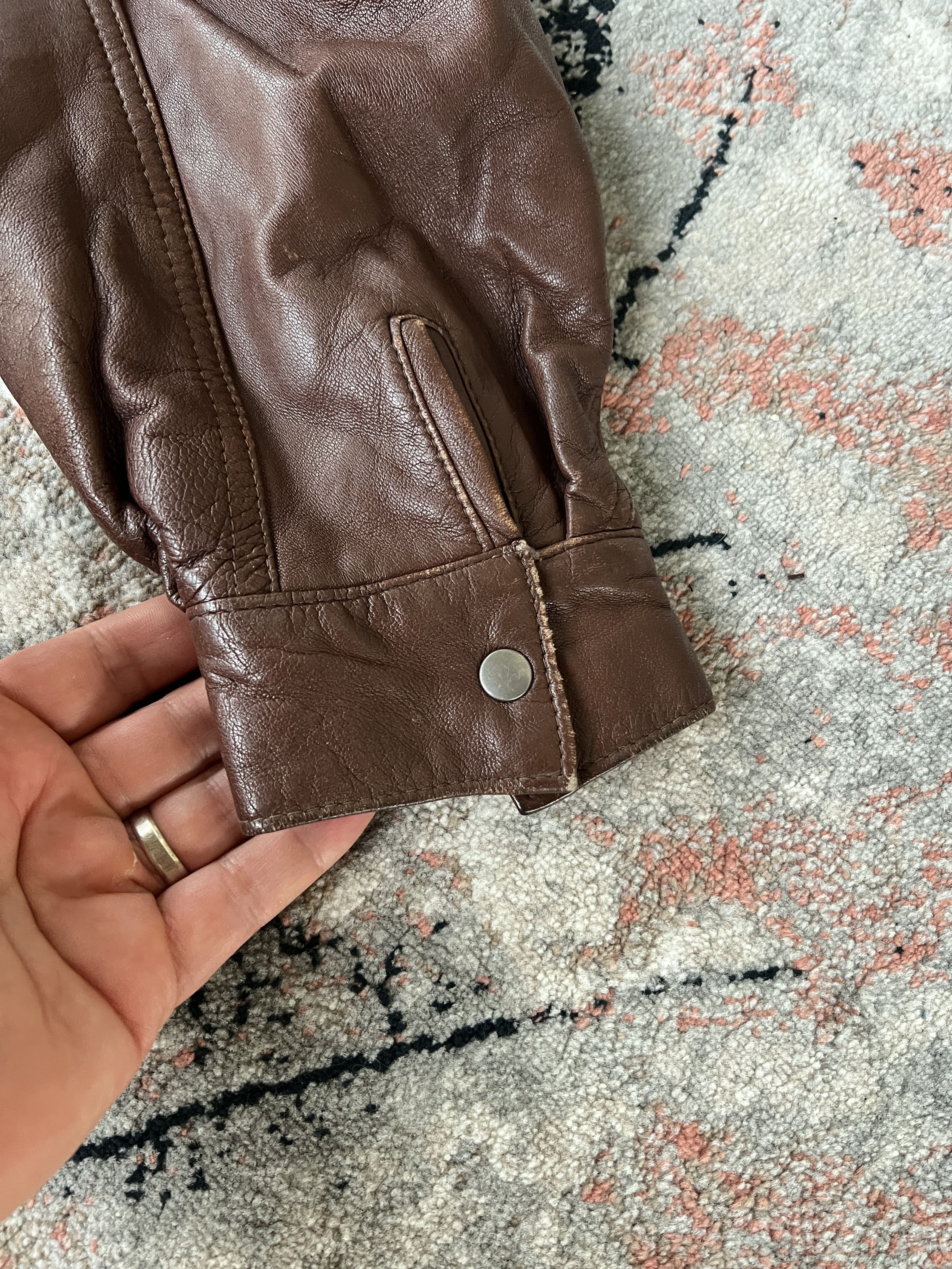 Leather × Vintage Vintage Leather Jacket Size US L / EU 52-54 / 3 - 3 Thumbnail
