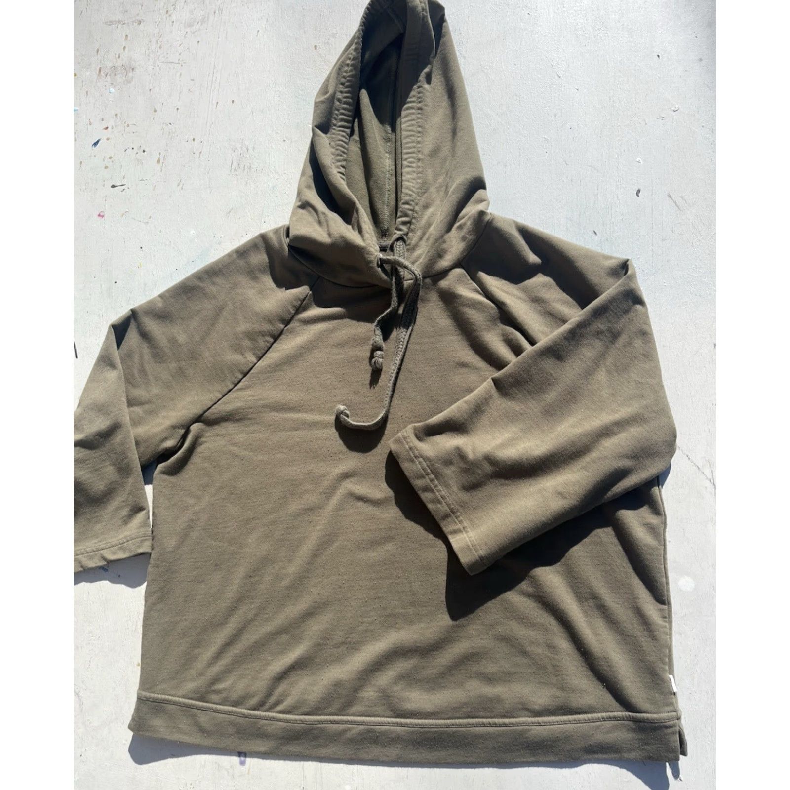 Vintage Pact Women's Sweatshirt Green Solid M Organic Cotton Yoga Hippie 3/4 Sleeve Size M / US 6-8 / IT 42-44 - 6 Thumbnail