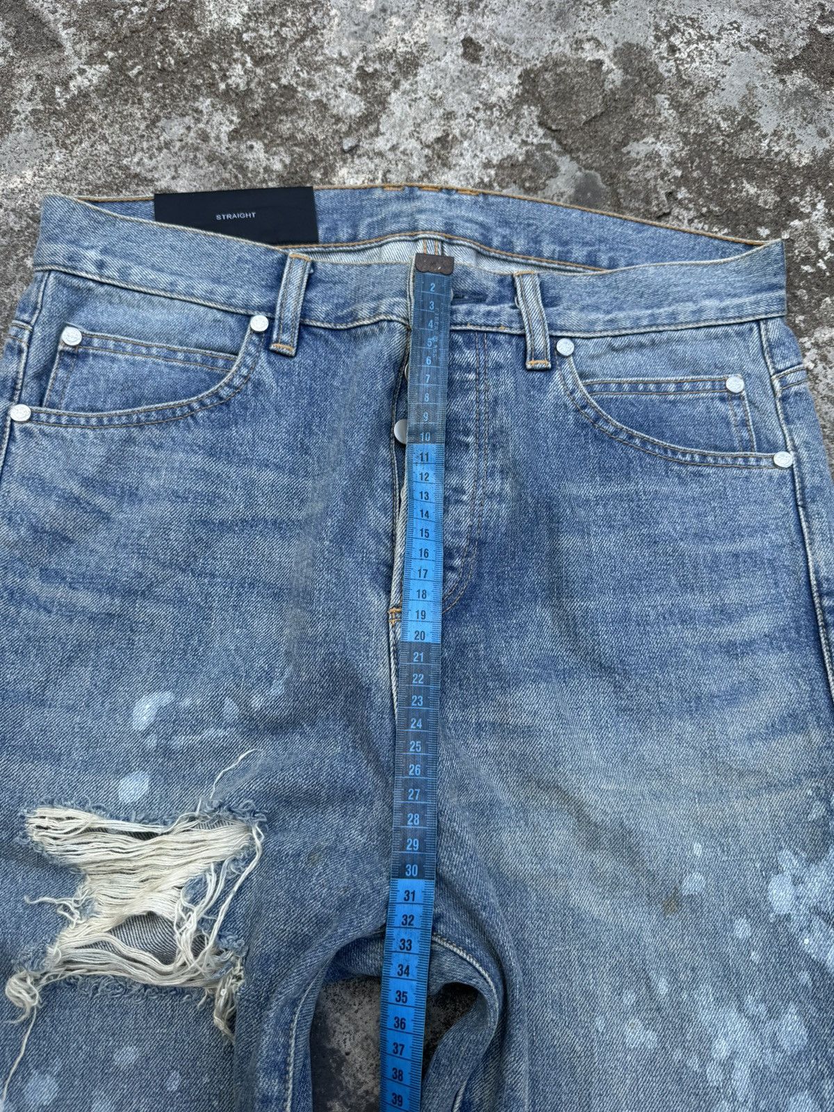 Balmain Balmain Low Crotch Paint Distressed Oliver Rousteing Size US 29 - 8 Thumbnail
