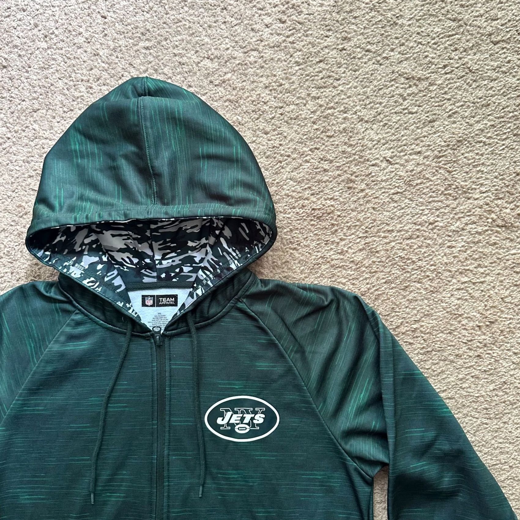 NFL NFL New York Jets Sweatshirt Womens 2XL Full Zip Green Hoodie Team Apparel Size XXL / US 16-18 / IT 52-54 - 5 Thumbnail