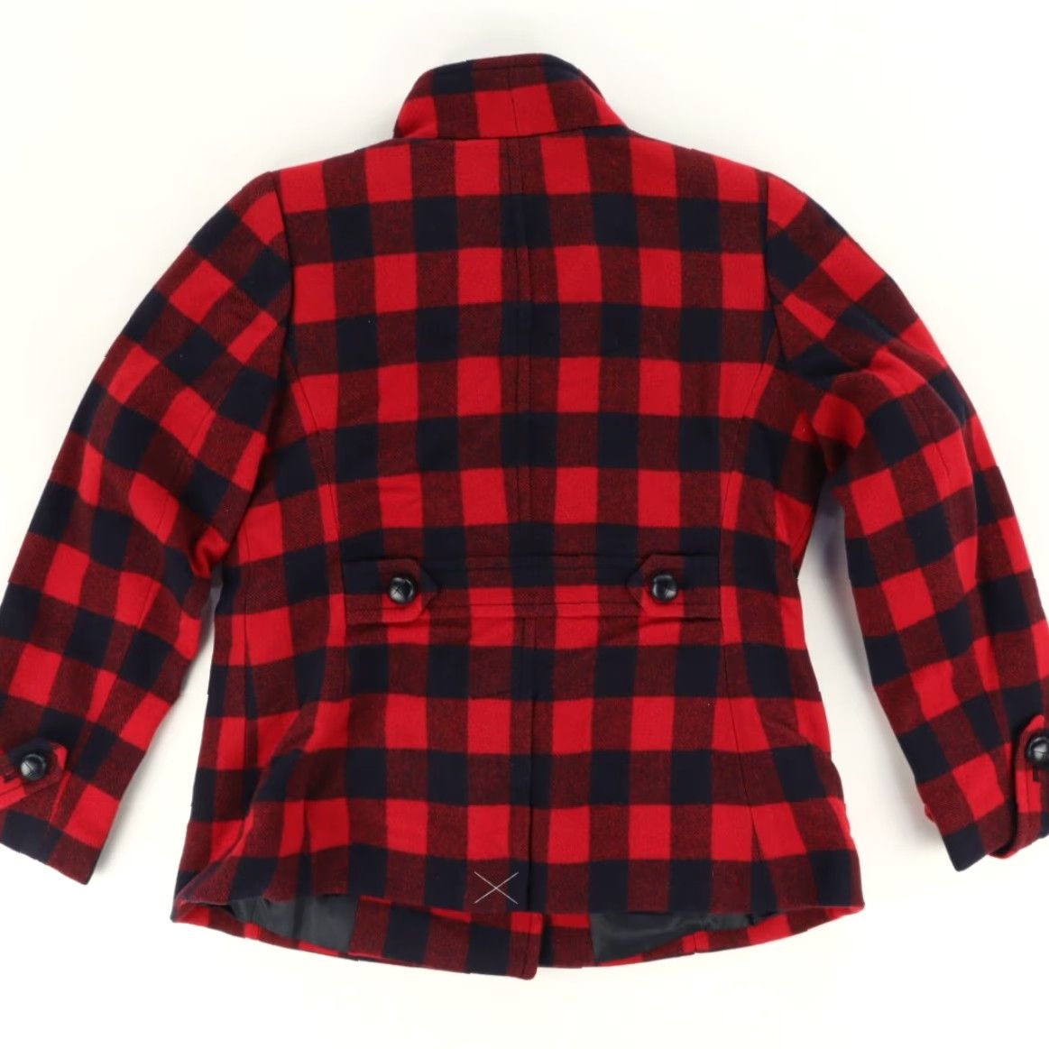 Talbots Talbots Red Wool Buffalo Plaid Double Breasted Jacket Women's 12P Shirt Size 12P Size XL / US 12-14 / IT 48-50 - 3 Thumbnail
