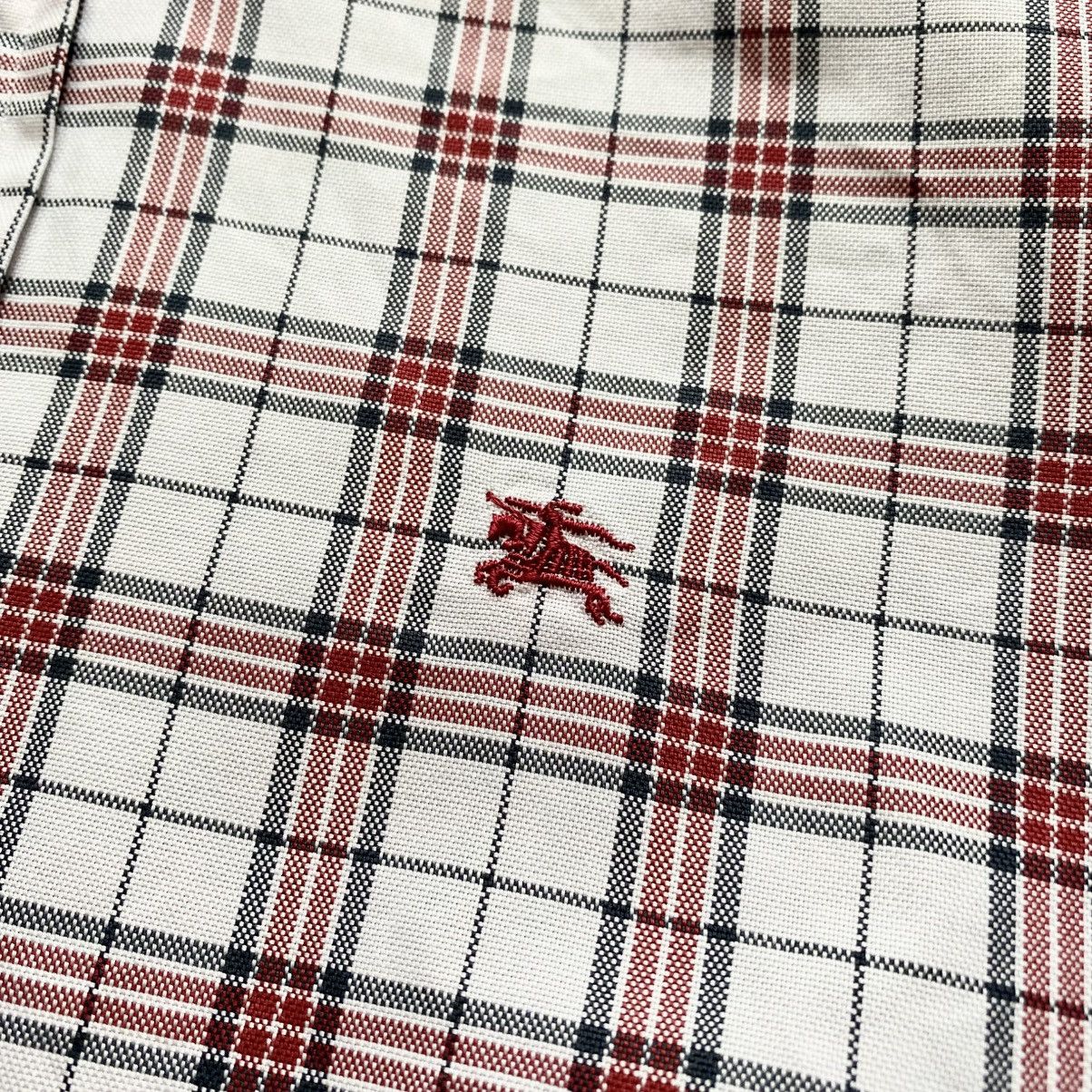 Burberry × Burberry Prorsum × Vintage Burberry Nova Check Checkered White/Red Button Up Shirt Size US L / EU 52-54 / 3 - 3 Thumbnail