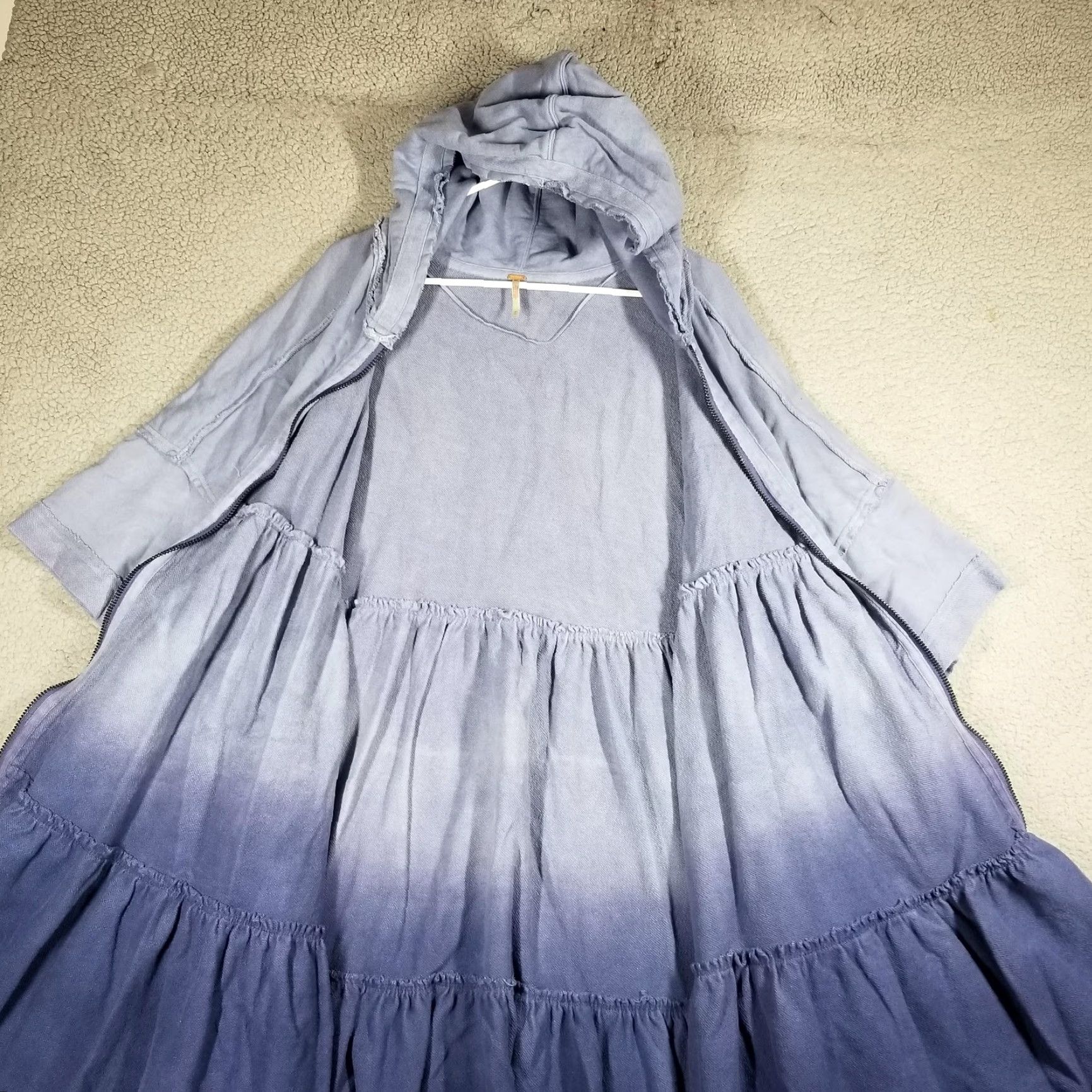 Free People Free People Molly Cardi Garden Glade Combo Hoodie Dress Oversized Dip Dye M Size M / US 6-8 / IT 42-44 - 5 Thumbnail