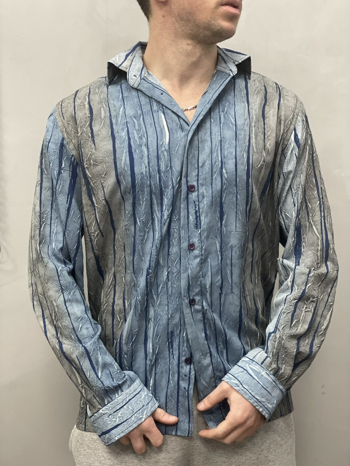 Issey Miyake × Vintage ASYMMETRIC shirt button up ISSEY STYLE JAPAN BRAND Y2K Size US S / EU 44-46 / 1 - 1 Thumbnail
